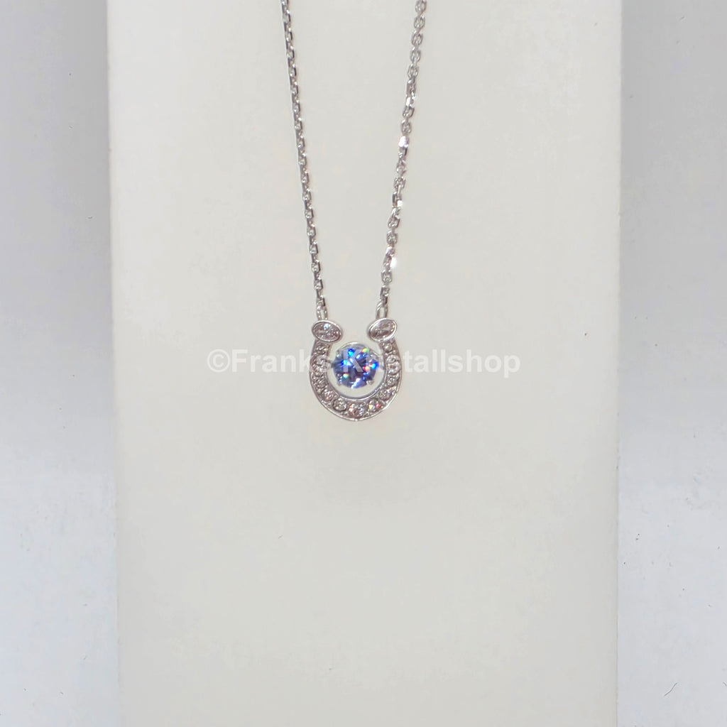 SWAROVSKI Symbolica Halskette Hufeisen, Blau, Rhodiniert 5746562