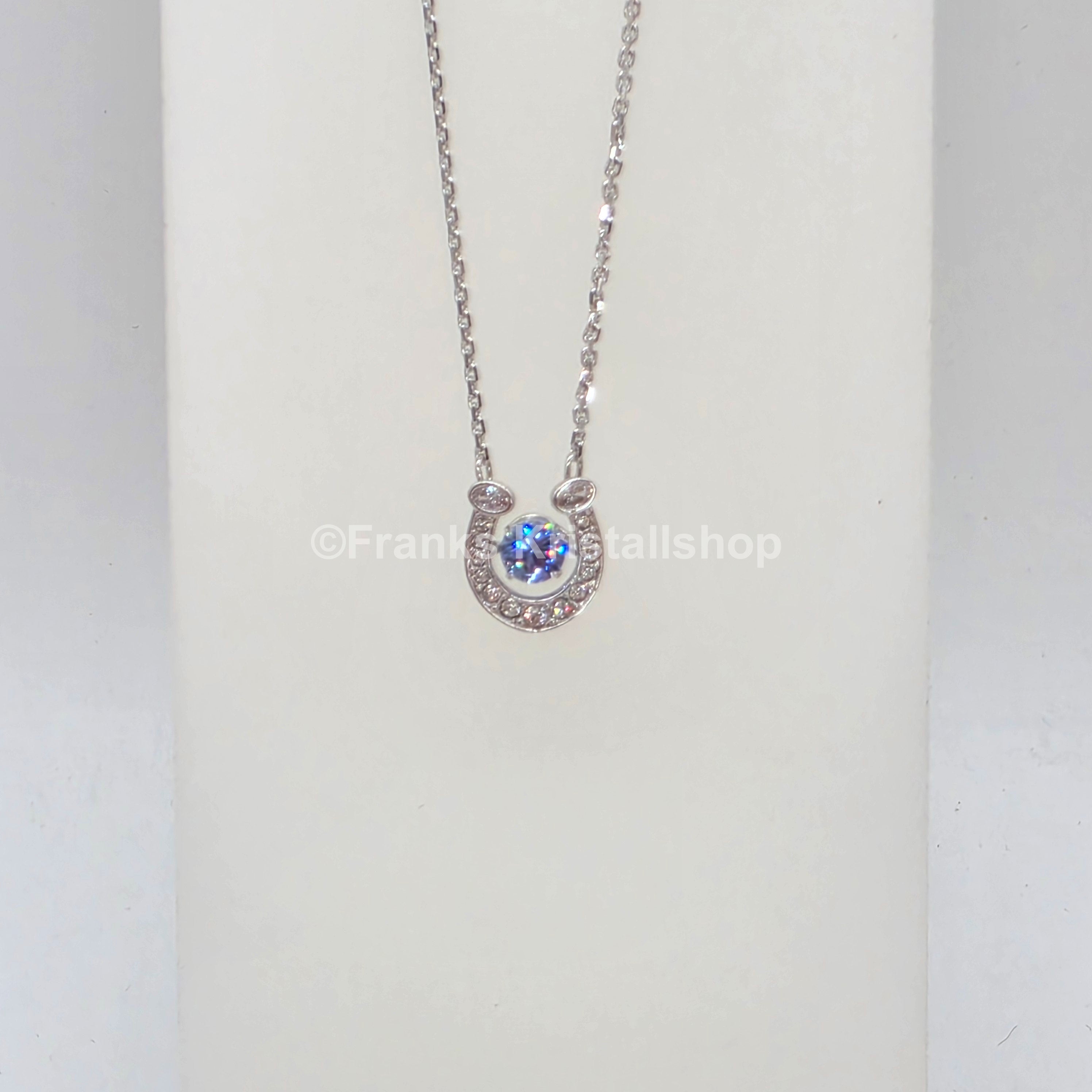 SWAROVSKI Symbolica Halskette Hufeisen, Blau, Rhodiniert 5746562