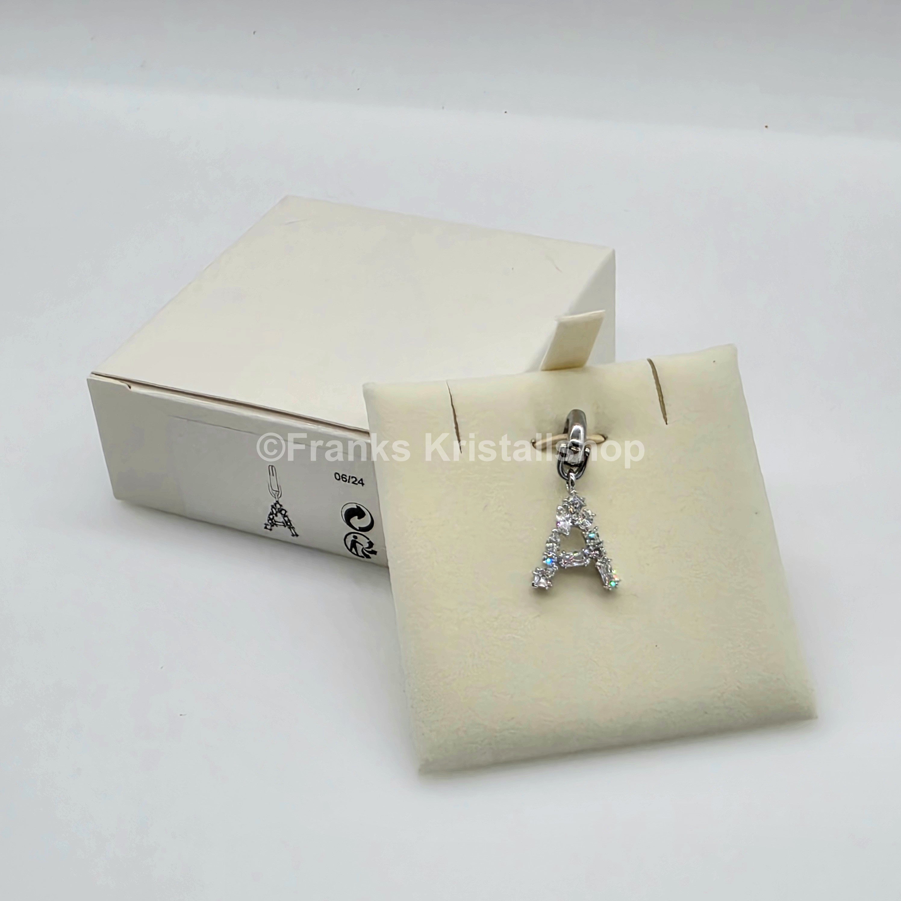 SWAROVSKI Symbolica Charm Buchstabe Anhänger A - Z, Weiß, Rhodiniert