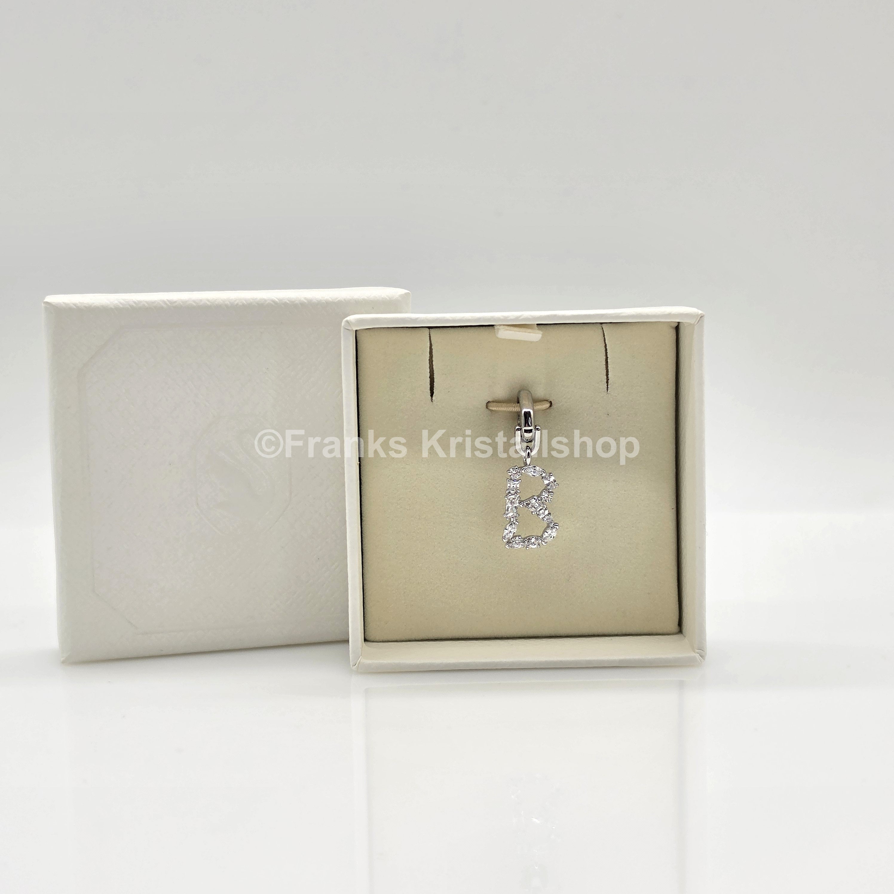 SWAROVSKI Symbolica Charm Buchstabe Anhänger A - Z, Weiß, Rhodiniert