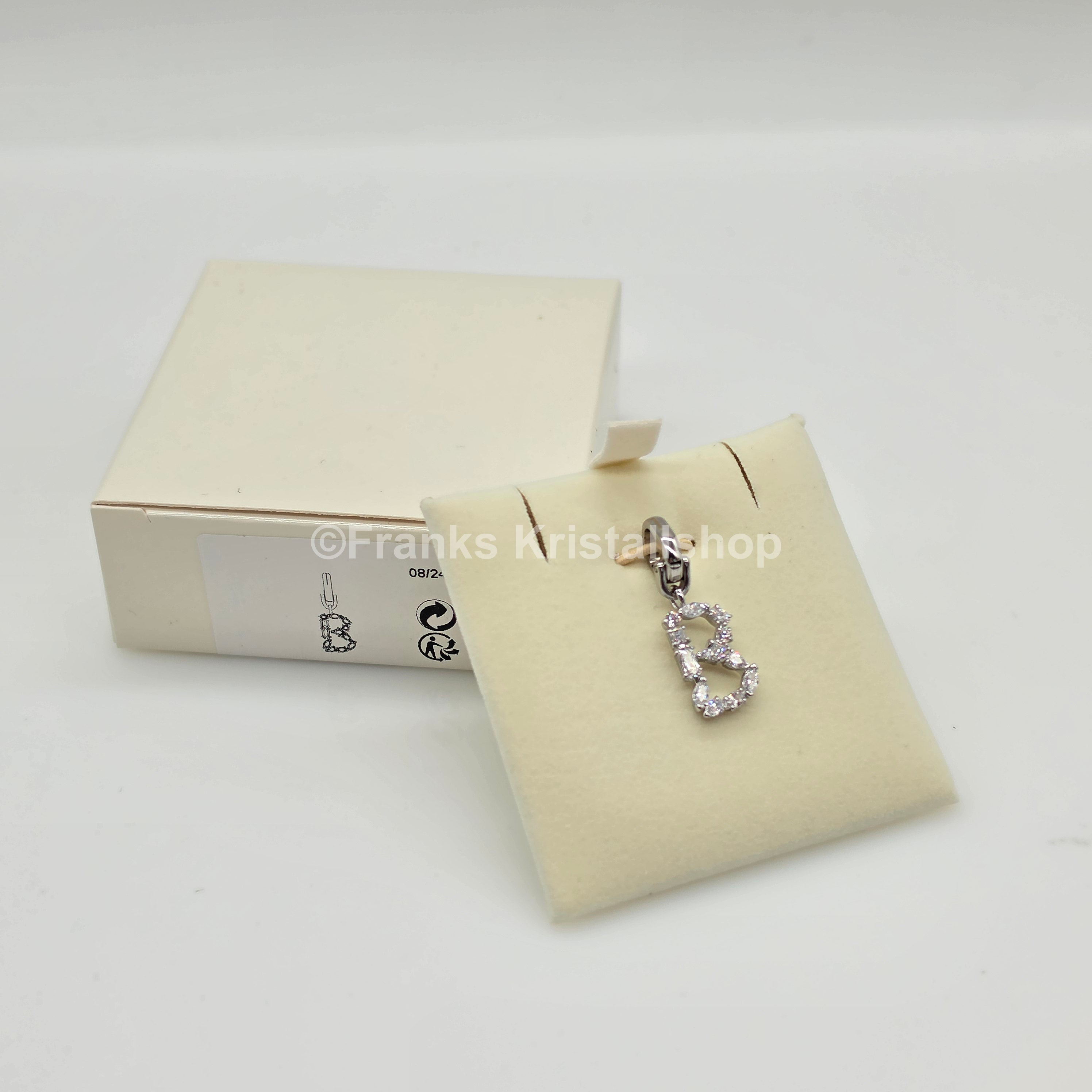 SWAROVSKI Symbolica Charm Buchstabe Anhänger A - Z, Weiß, Rhodiniert