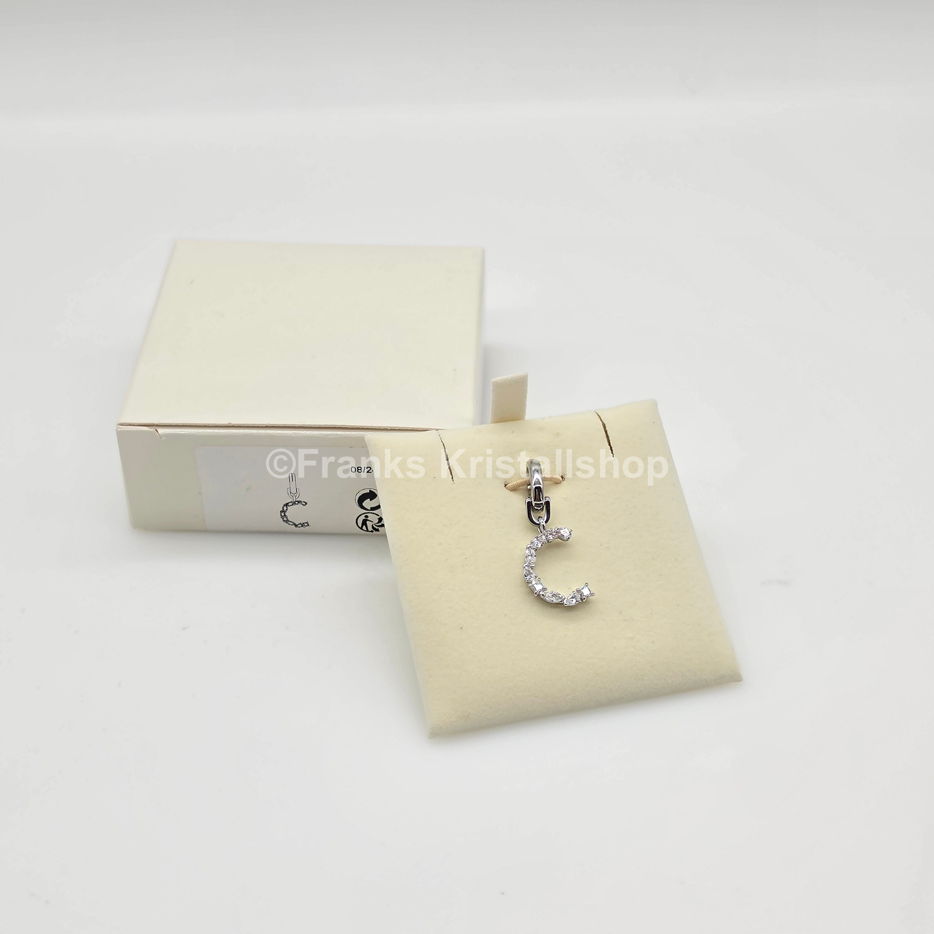SWAROVSKI Symbolica Charm Buchstabe Anhänger A - Z, Weiß, Rhodiniert