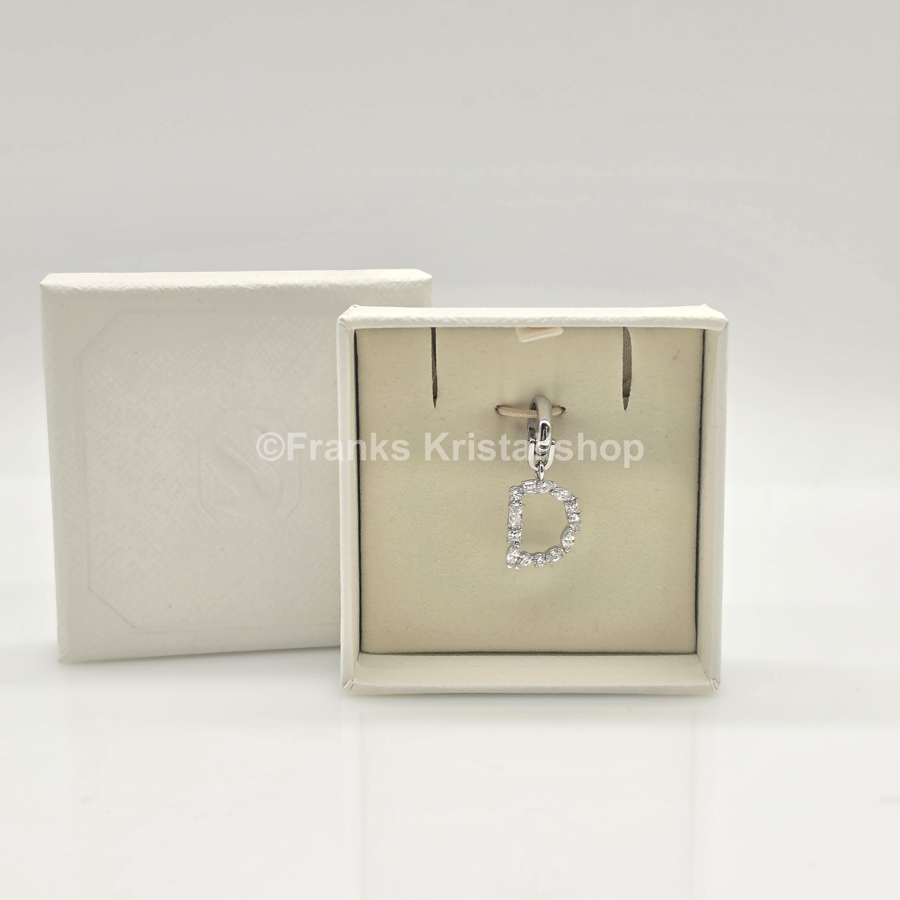 SWAROVSKI Symbolica Charm Buchstabe Anhänger A - Z, Weiß, Rhodiniert