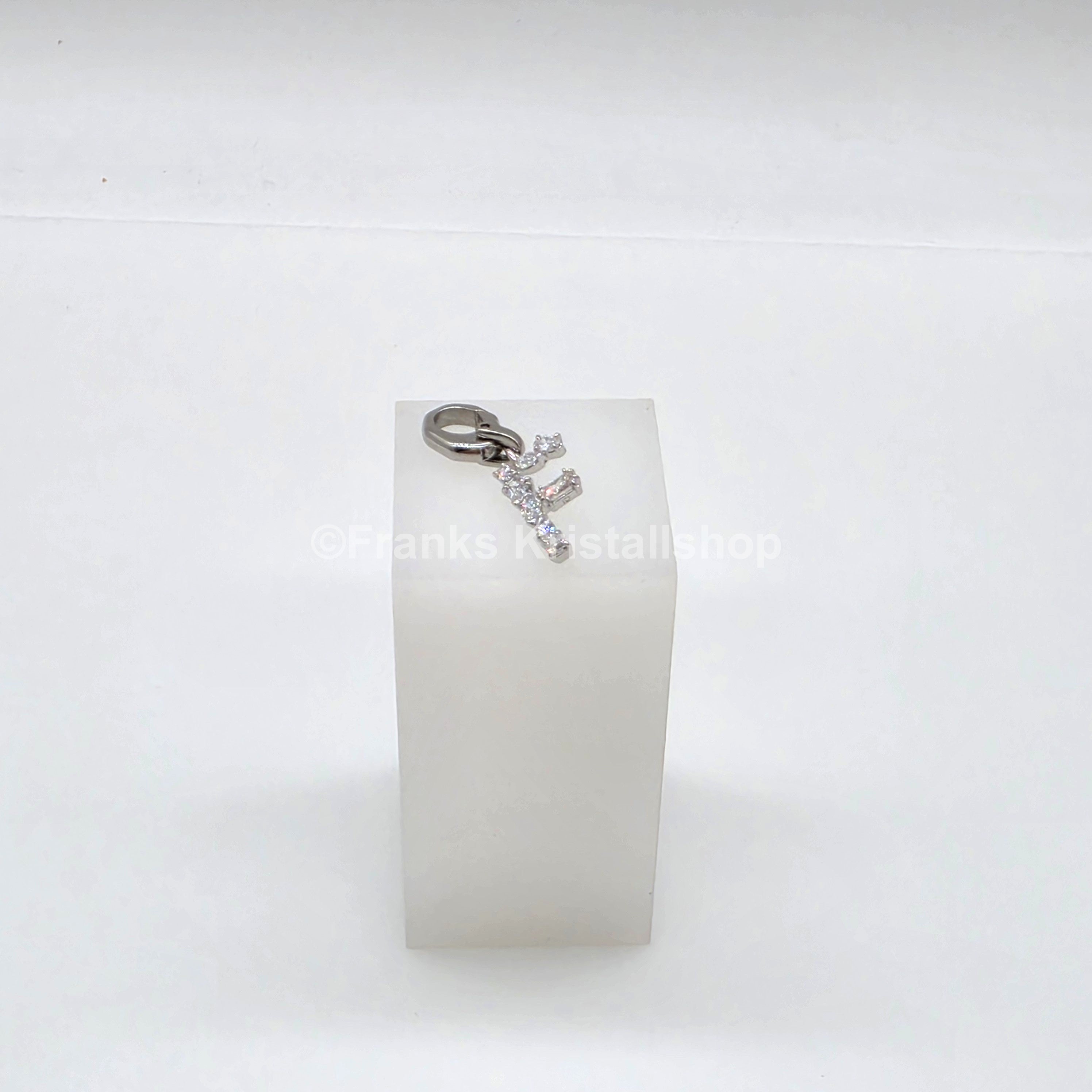 SWAROVSKI Symbolica Charm Buchstabe Anhänger A - Z, Weiß, Rhodiniert