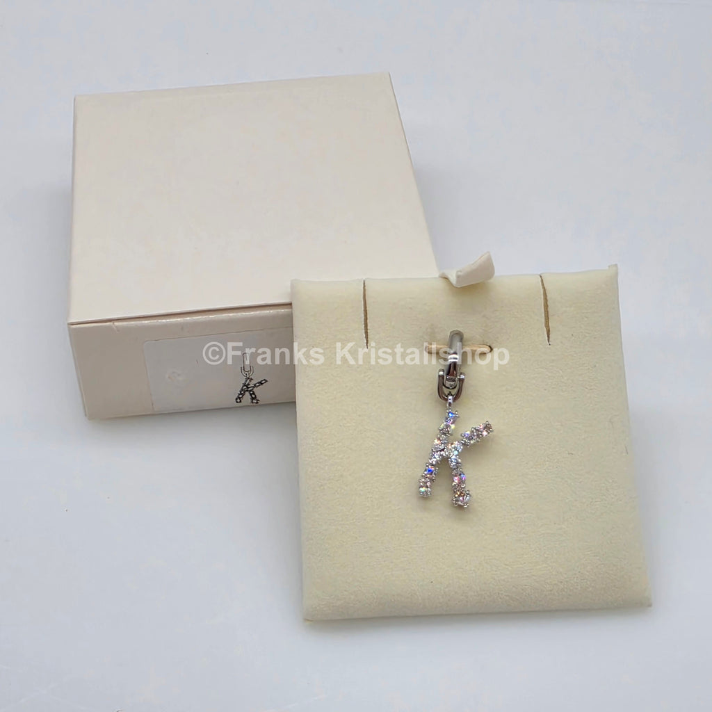 SWAROVSKI Symbolica Charm Buchstabe Anhänger A - Z, Weiß, Rhodiniert