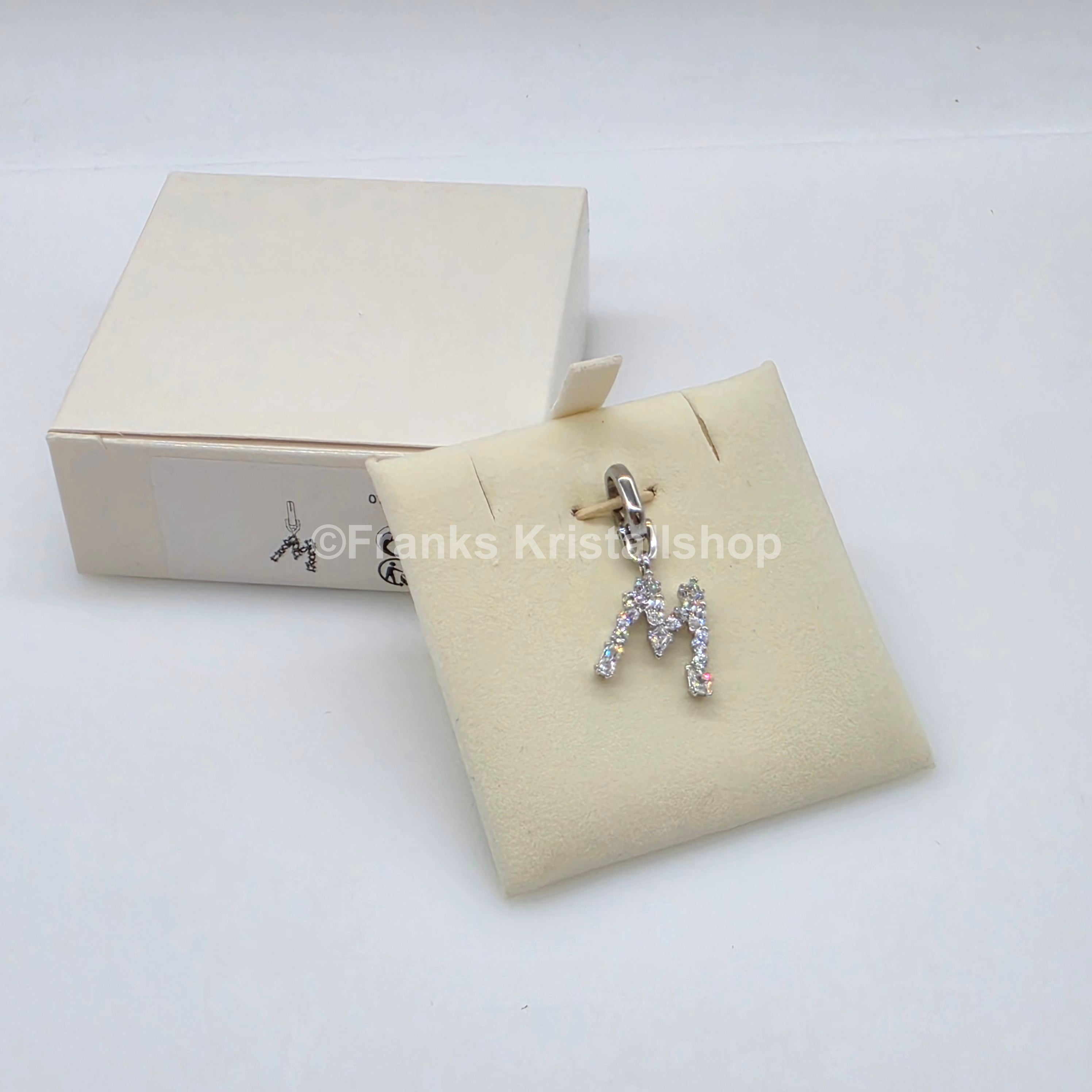 SWAROVSKI Symbolica Charm Buchstabe Anhänger A - Z, Weiß, Rhodiniert