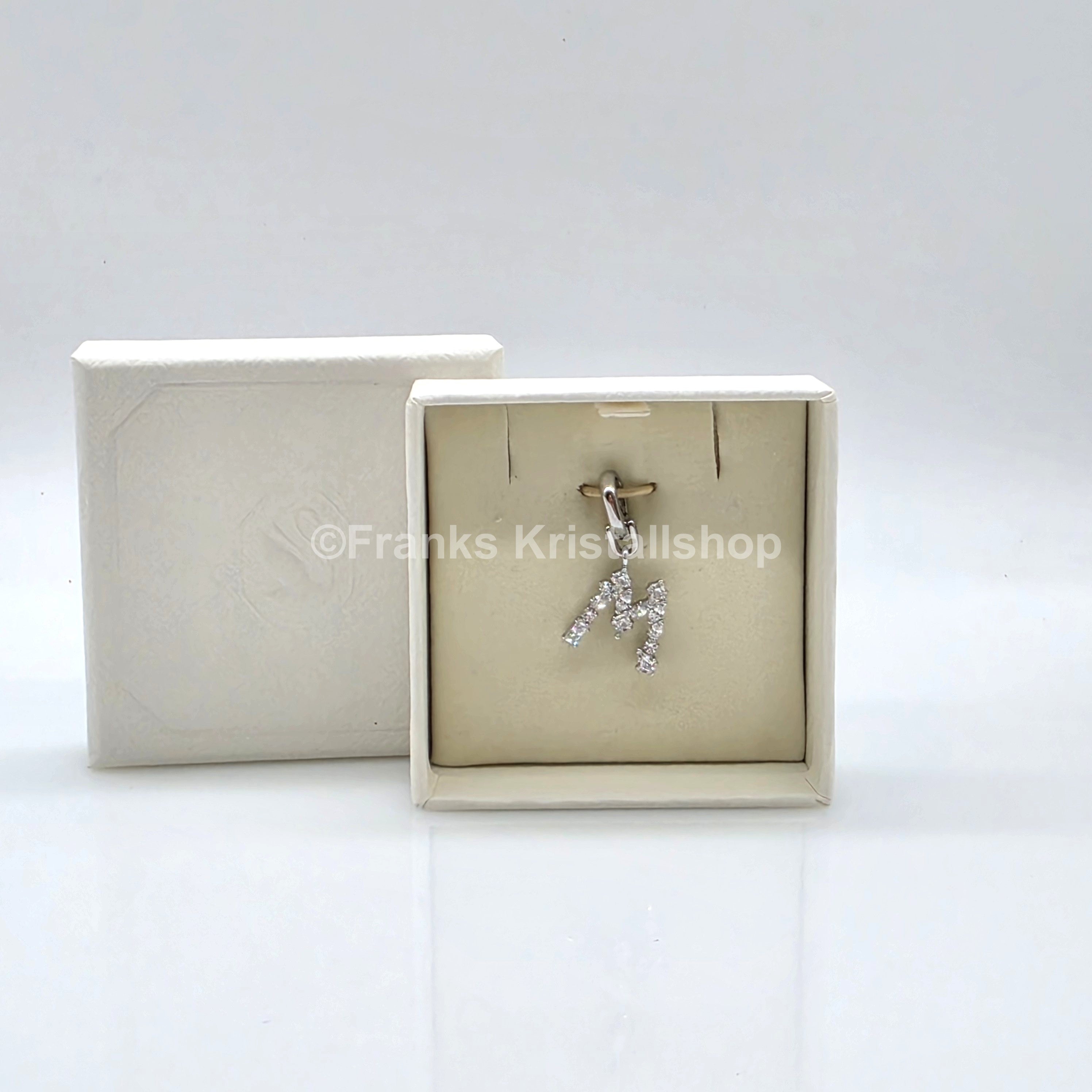 SWAROVSKI Symbolica Charm Buchstabe Anhänger A - Z, Weiß, Rhodiniert