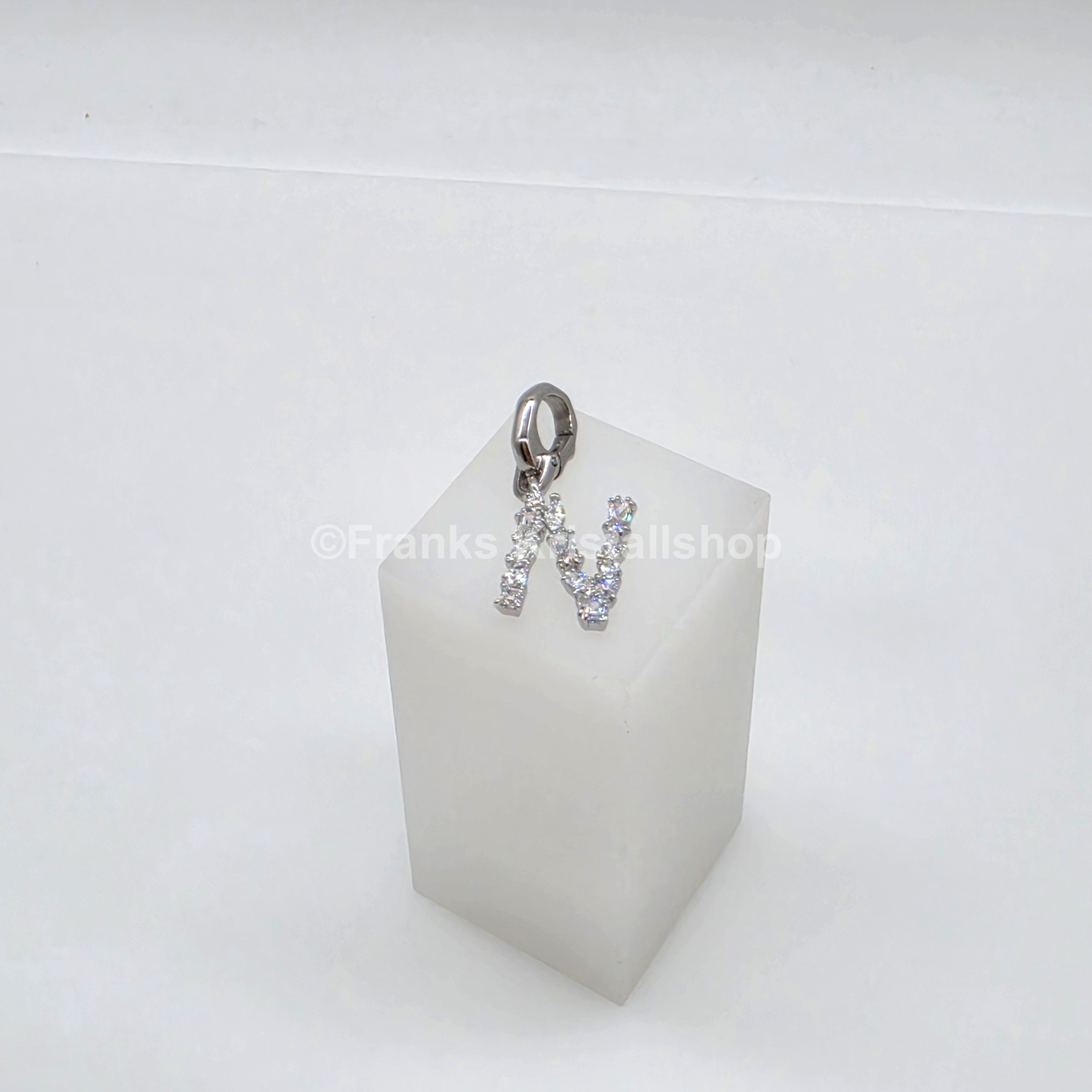 SWAROVSKI Symbolica Charm Buchstabe Anhänger A - Z, Weiß, Rhodiniert