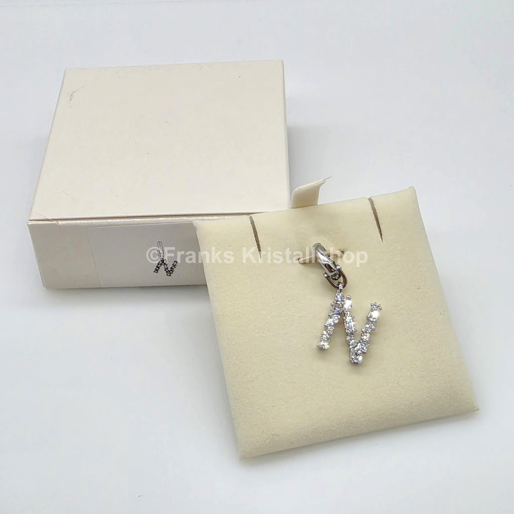 SWAROVSKI Symbolica Charm Buchstabe Anhänger A - Z, Weiß, Rhodiniert