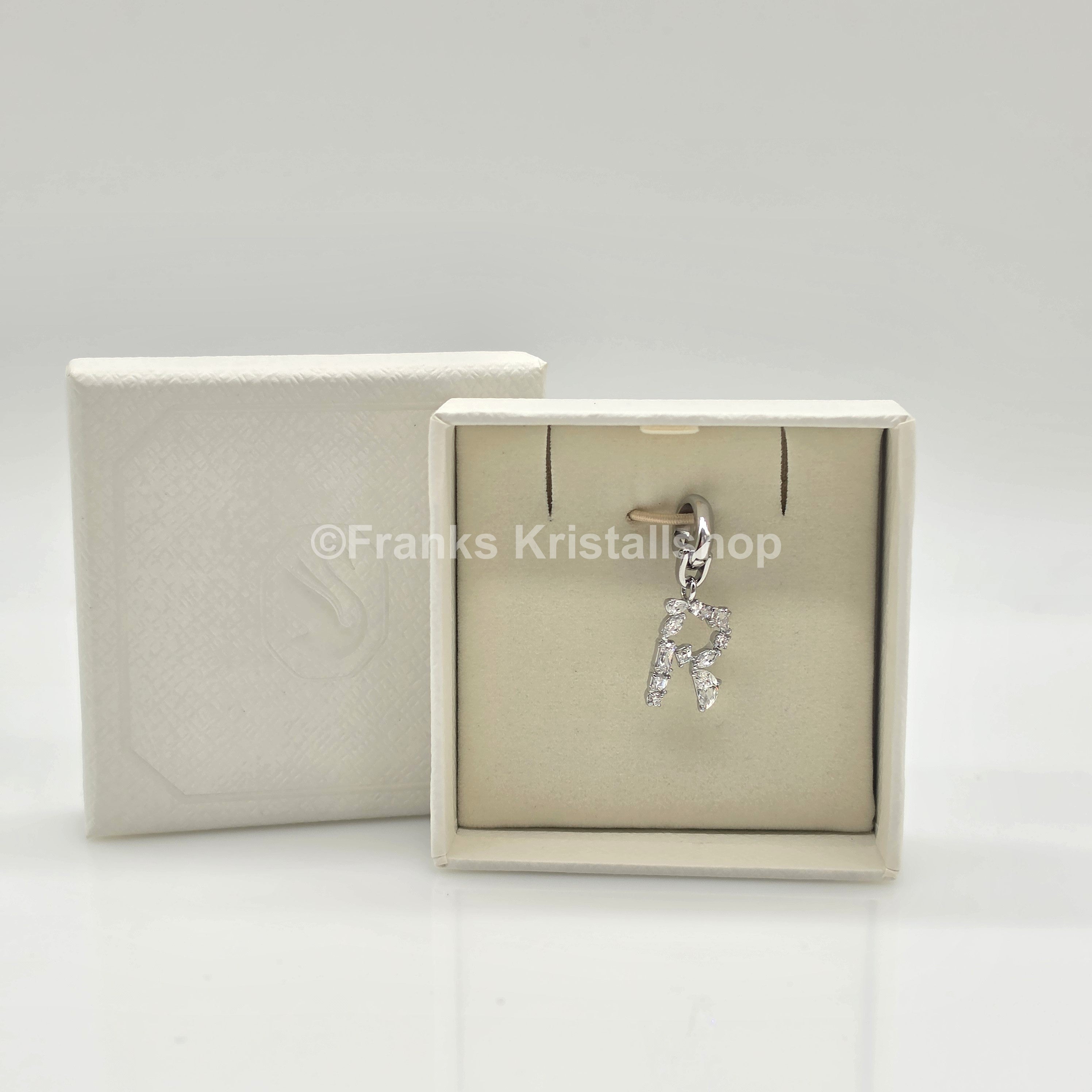 SWAROVSKI Symbolica Charm Buchstabe Anhänger A - Z, Weiß, Rhodiniert