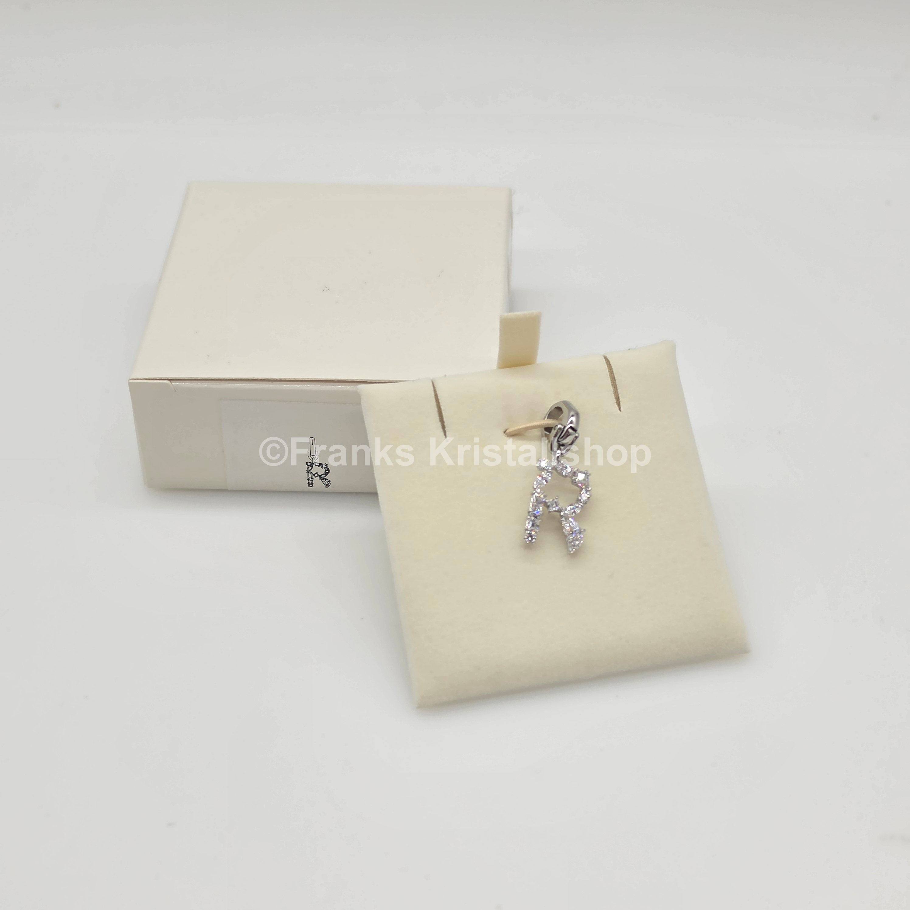 SWAROVSKI Symbolica Charm Buchstabe Anhänger A - Z, Weiß, Rhodiniert