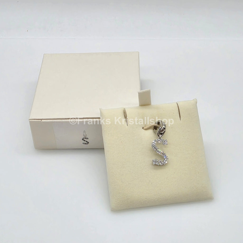 SWAROVSKI Symbolica Charm Buchstabe Anhänger A - Z, Weiß, Rhodiniert