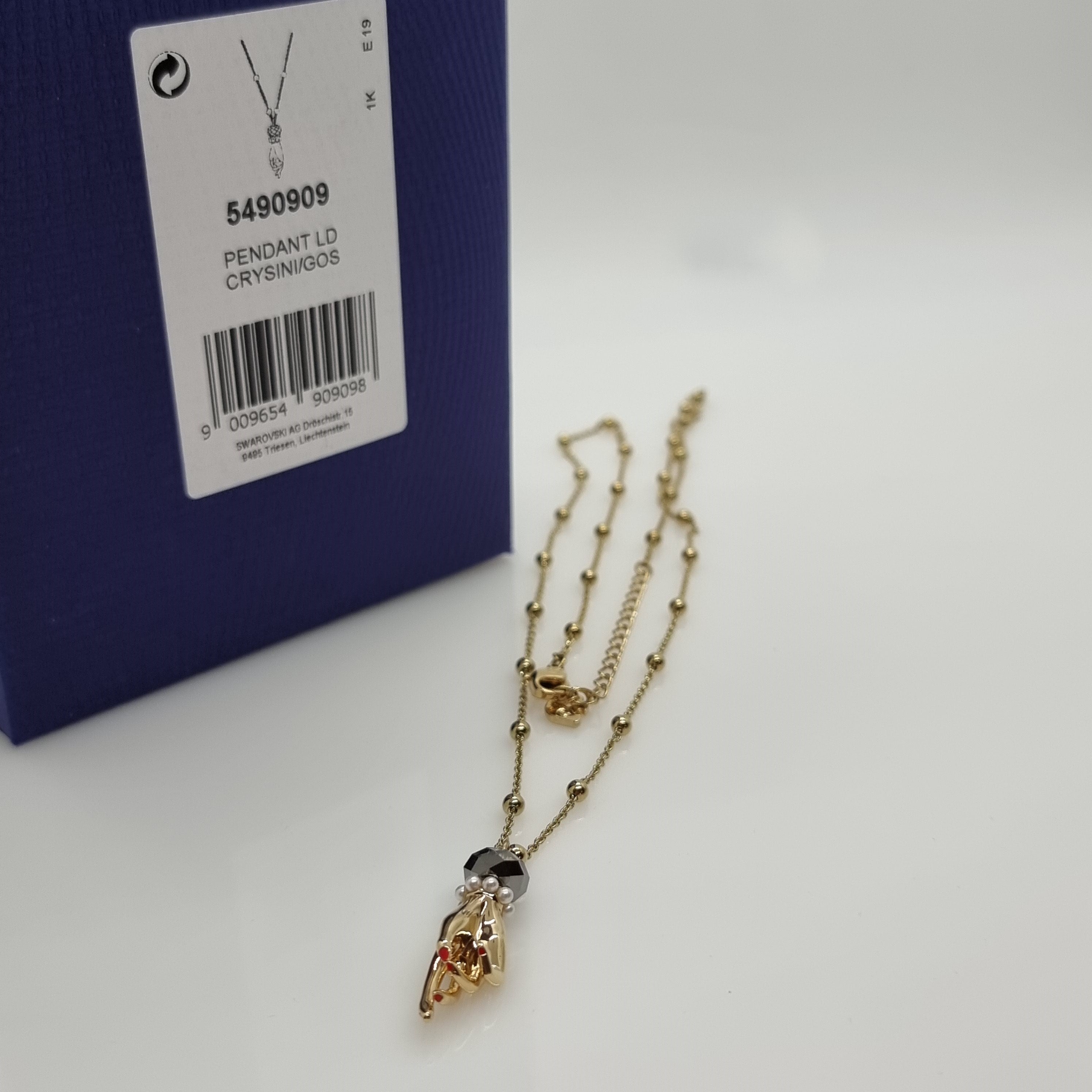 SWAROVSKI Halskette Tarot Magic Hand Halskette, Goldlegierungsschicht 5490909