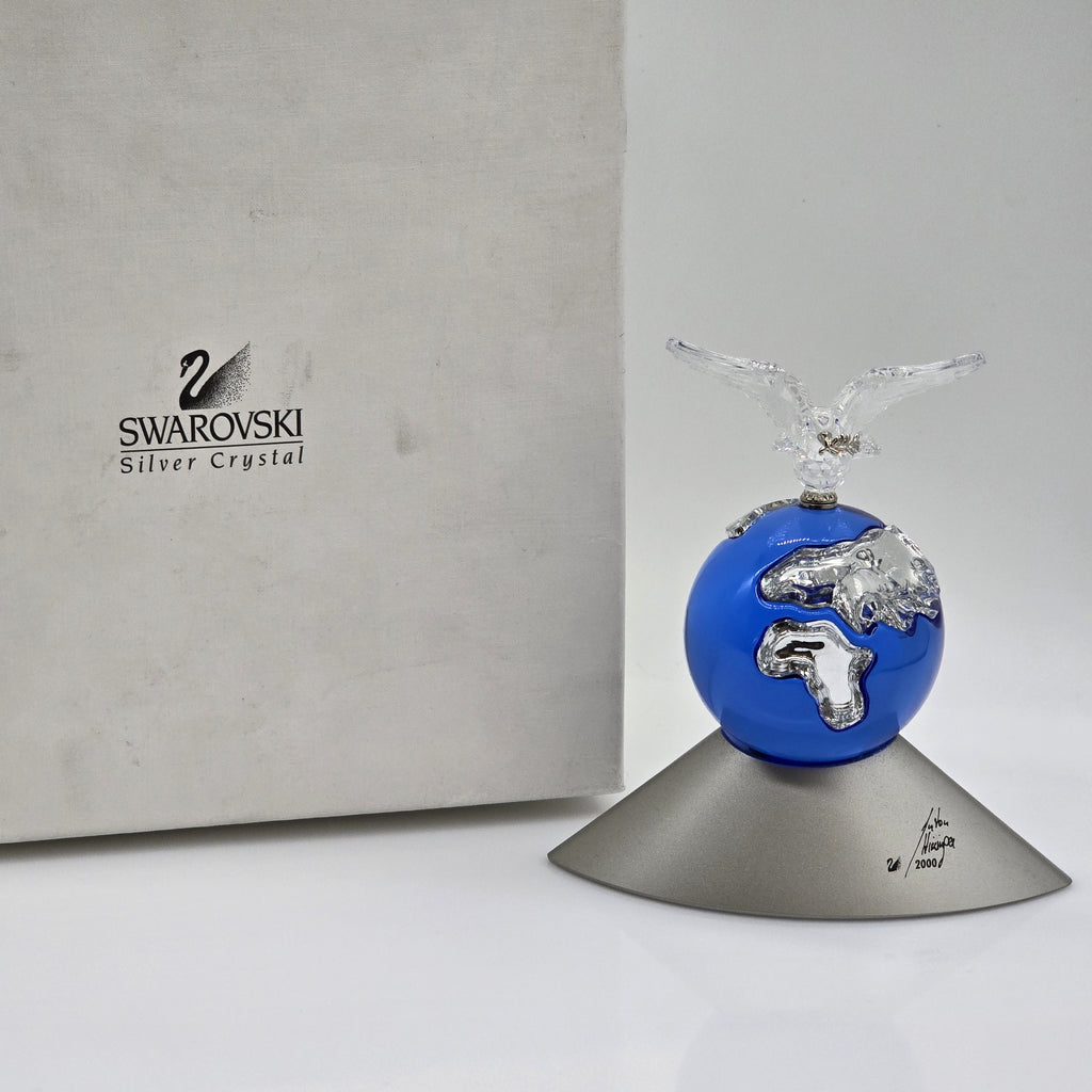 SWAROVSKI Taube auf Weltkugel UNICEF 2000 Millenium Planet 238985