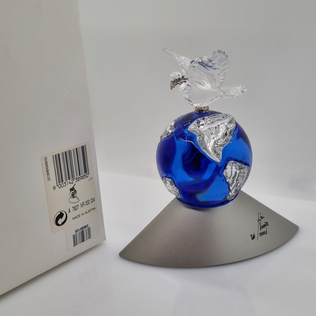 SWAROVSKI Taube auf Weltkugel UNICEF 2000 Millenium Planet 238985