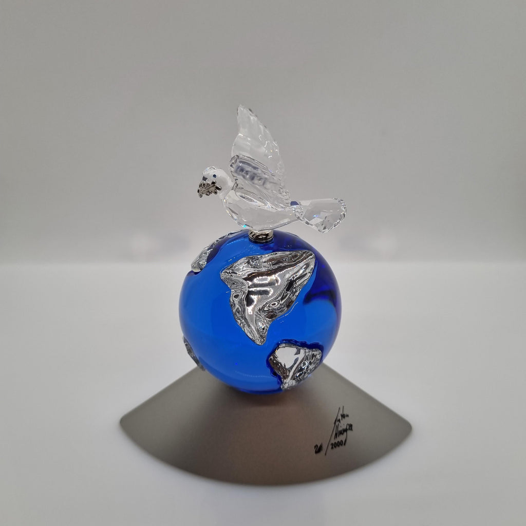 SWAROVSKI Taube auf Weltkugel UNICEF 2000 Millenium Planet 238985