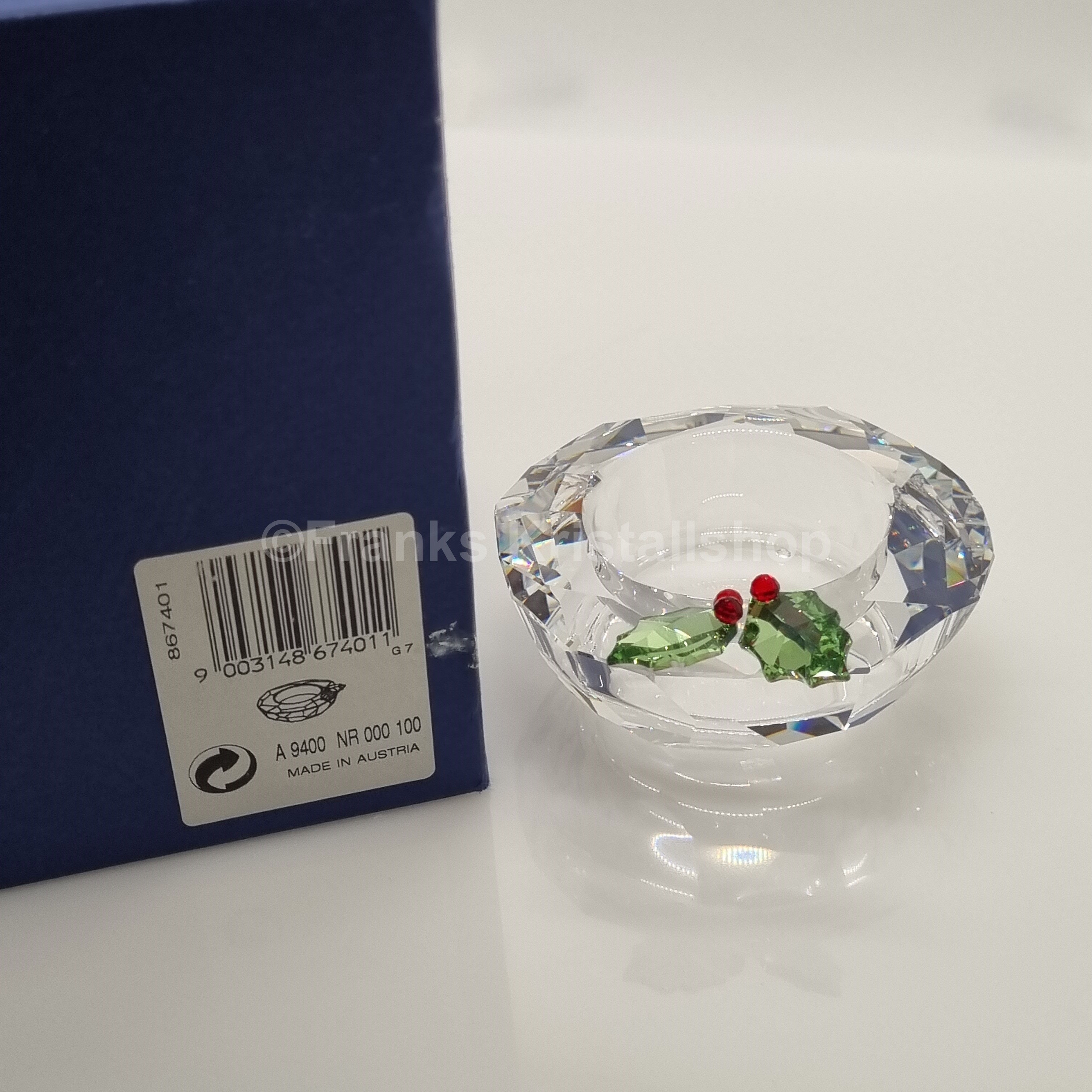 SWAROVSKI Stechpalme Kerzenständer Teelicht Holly Leaf  867401