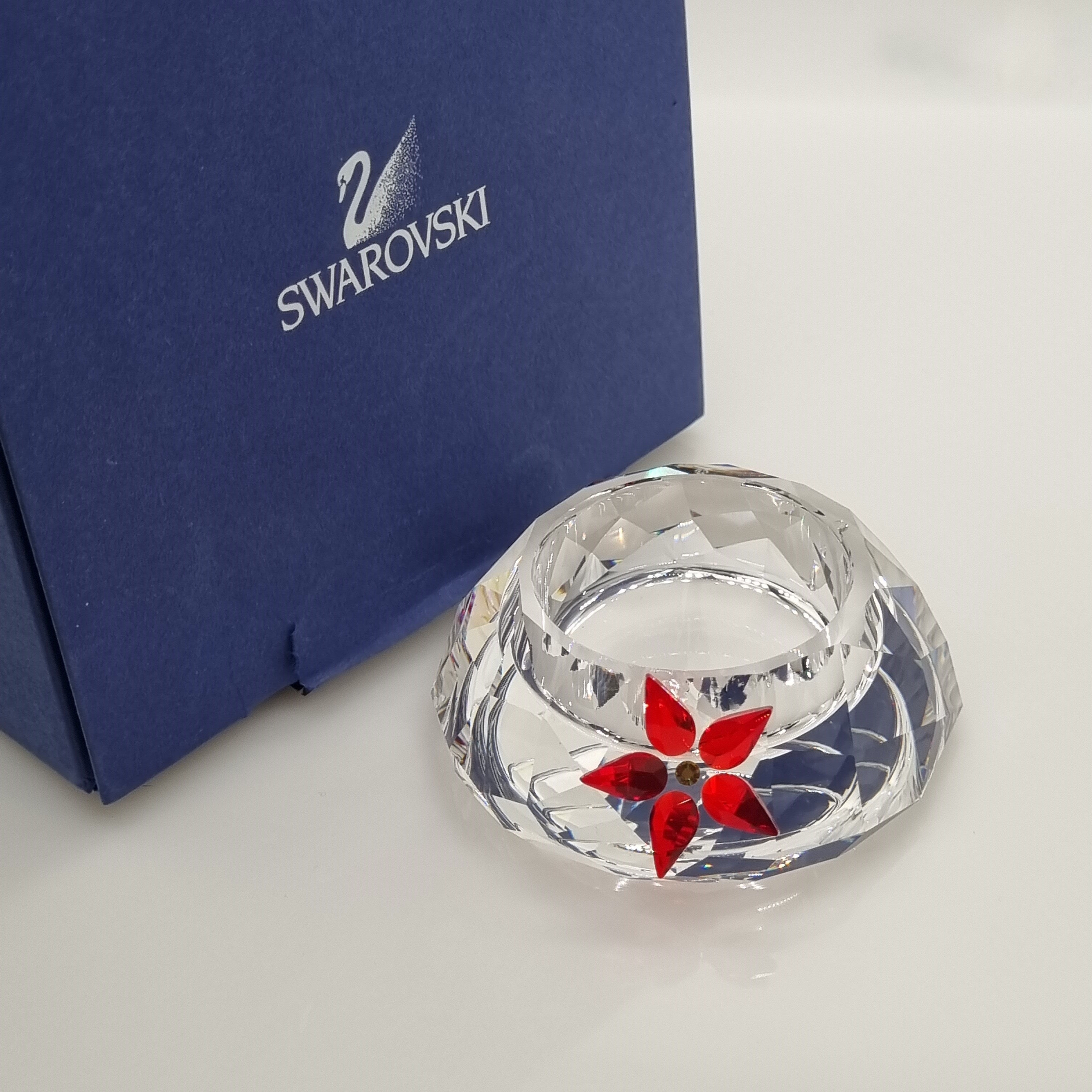 SWAROVSKI Kerzenständer Teelicht Weihnachtstern Poinsettia 895391