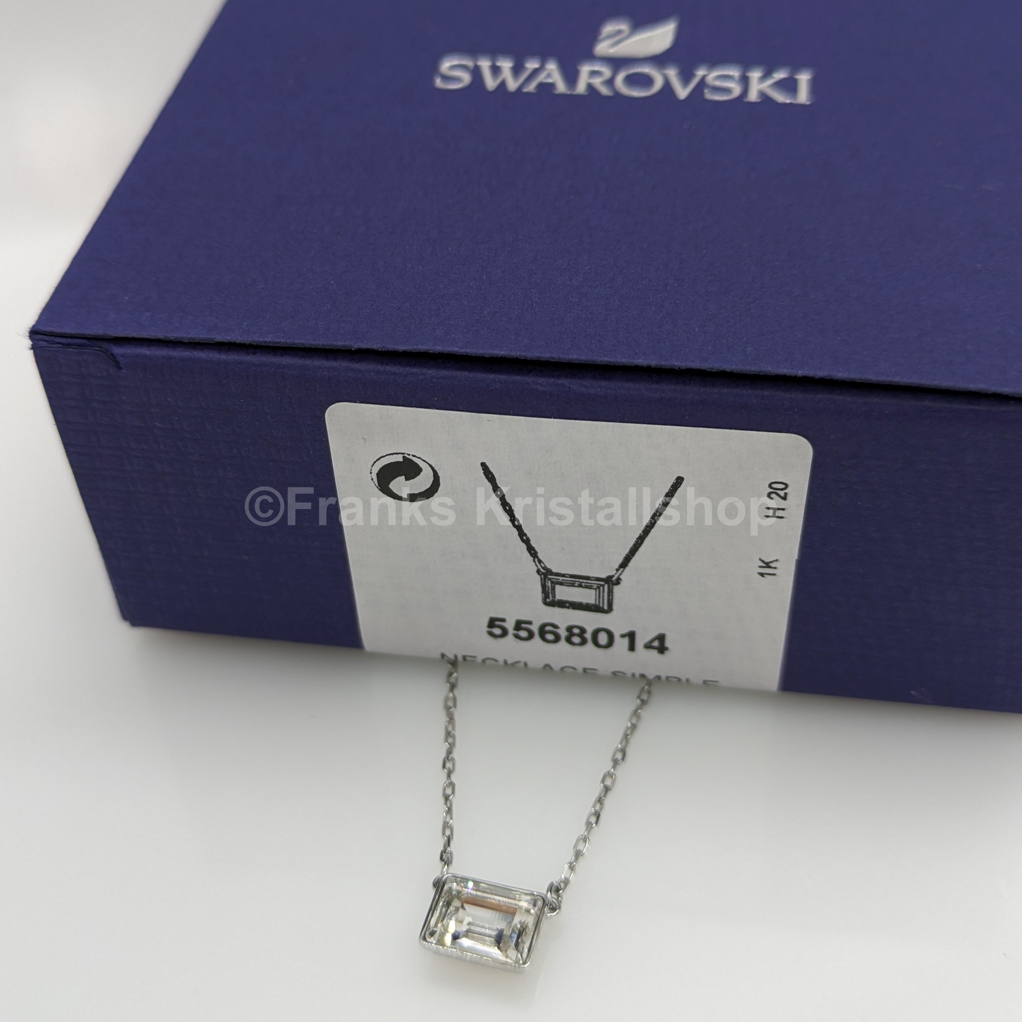 SWAROVSKI Tennis Deluxe Halskette Rhodiniert 5568014
