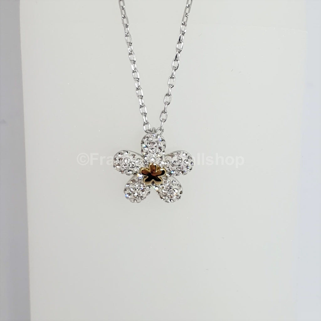SWAROVSKI Tough Halskette Blume Blüte Weiß, Rhodiniert 5136830  oU