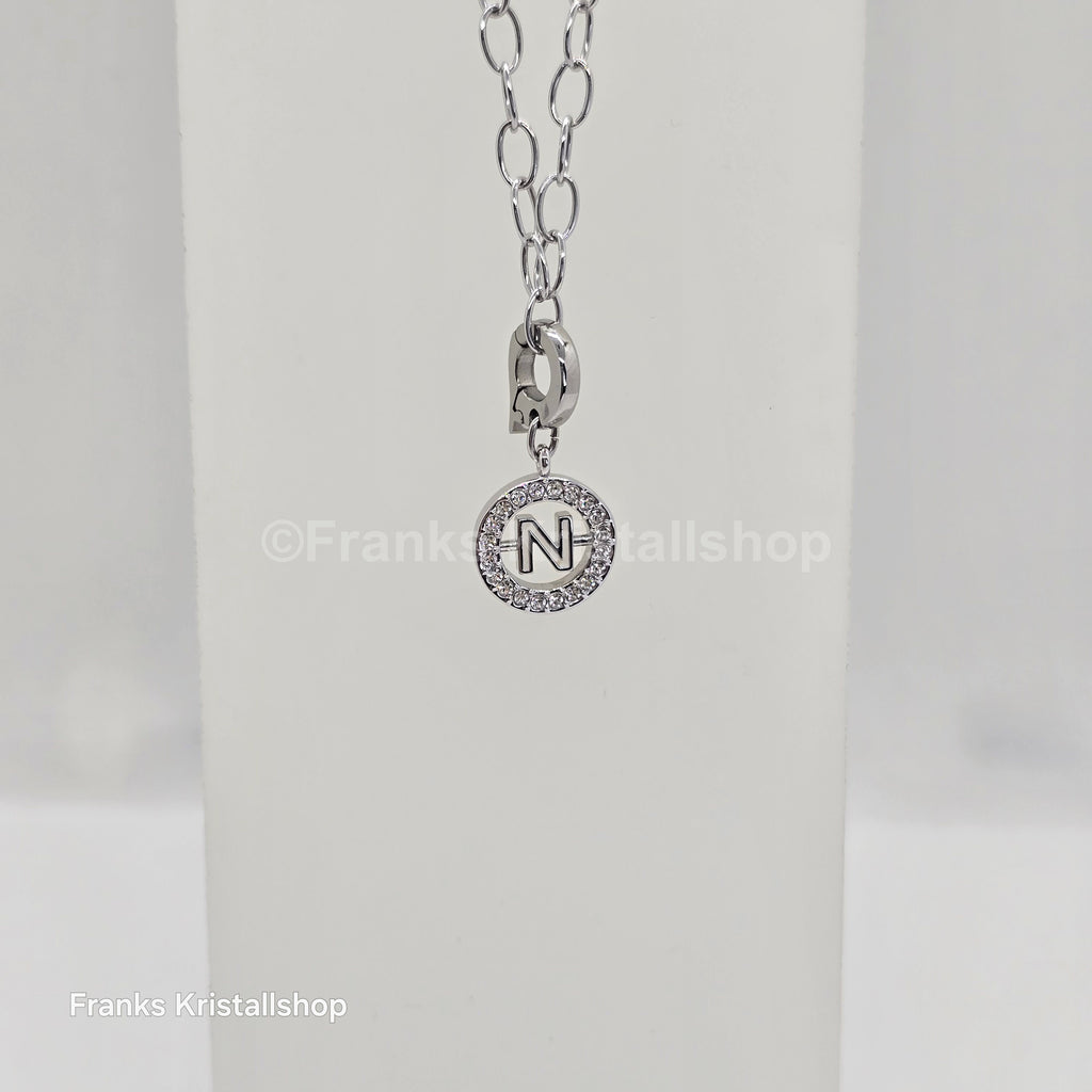 SWAROVSKI Swarovski Halskette mit Anhänger Buchstabe N Rhodiniert 5046094