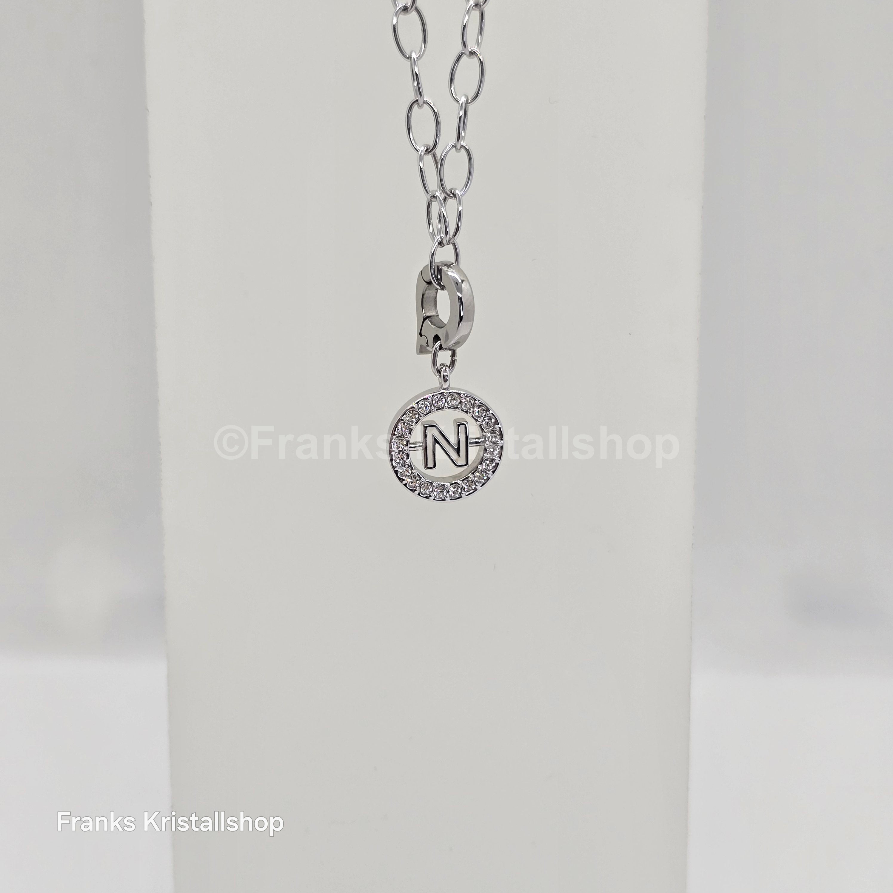 SWAROVSKI Swarovski Halskette mit Anhänger Buchstabe N Rhodiniert 5046094