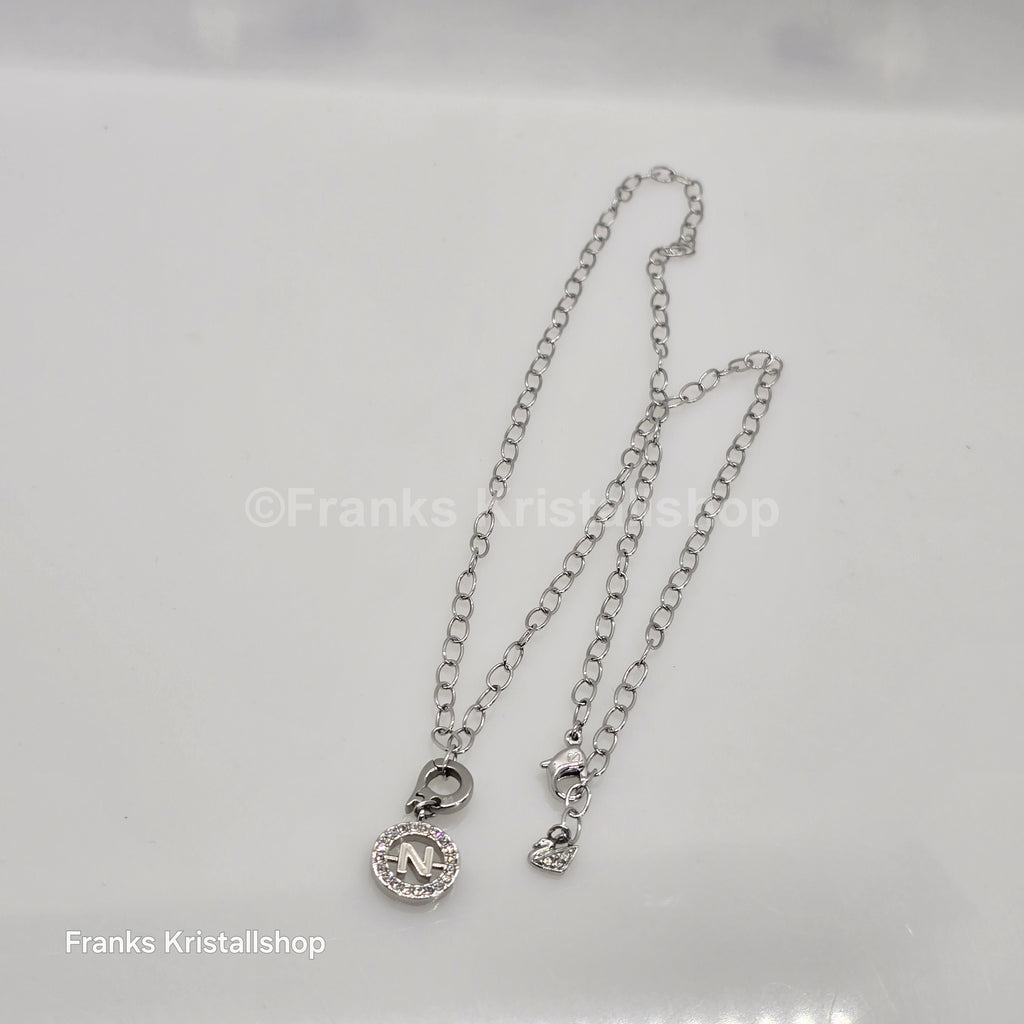 SWAROVSKI Swarovski Halskette mit Anhänger Buchstabe N Rhodiniert 5046094