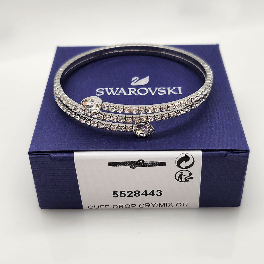 SWAROVSKI Twisty Armreif Armband Größe M, Rhodiniert 5528443