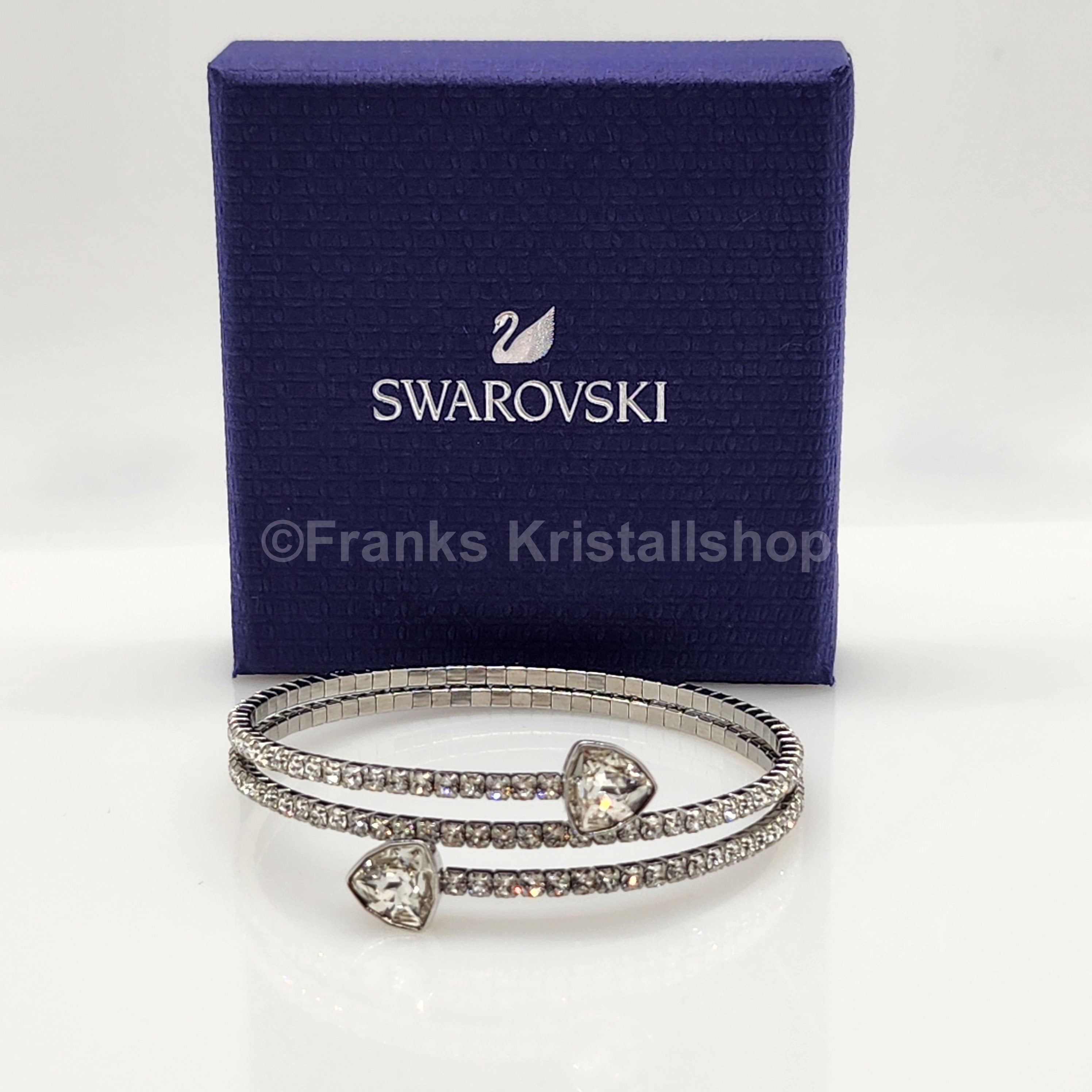 SWAROVSKI Twisty Armreif Armband Größe M, Rhodiniert 5528444