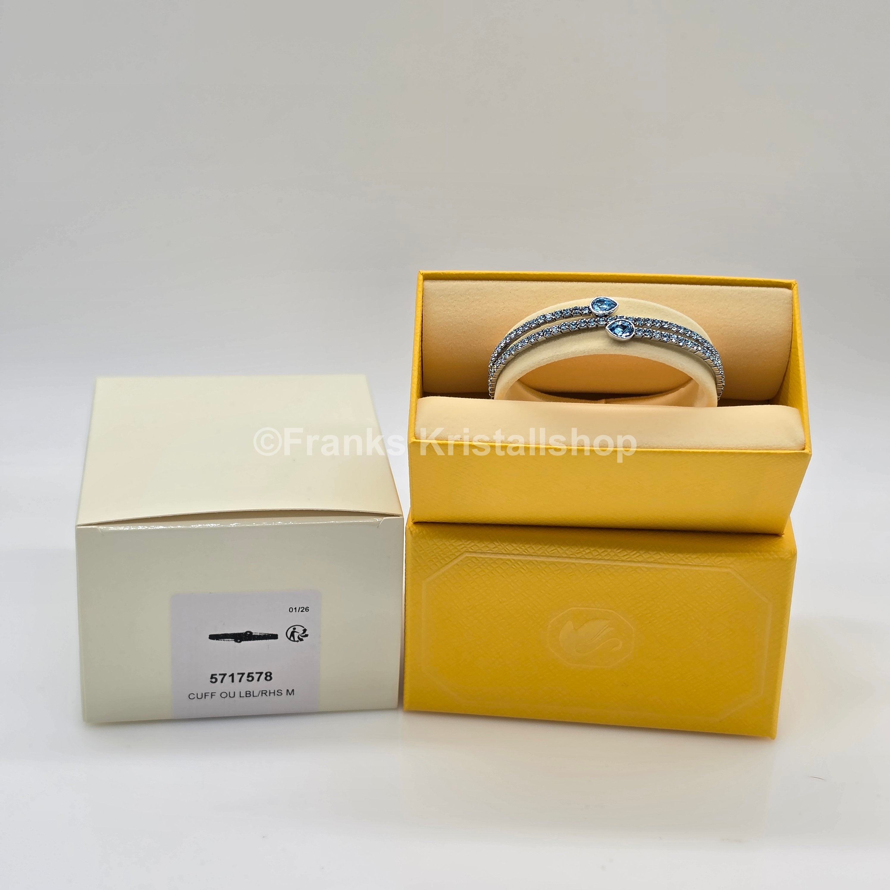 SWAROVSKI Twisty Armreif, Armband Blau, Türkis Rhodiniert 5717578