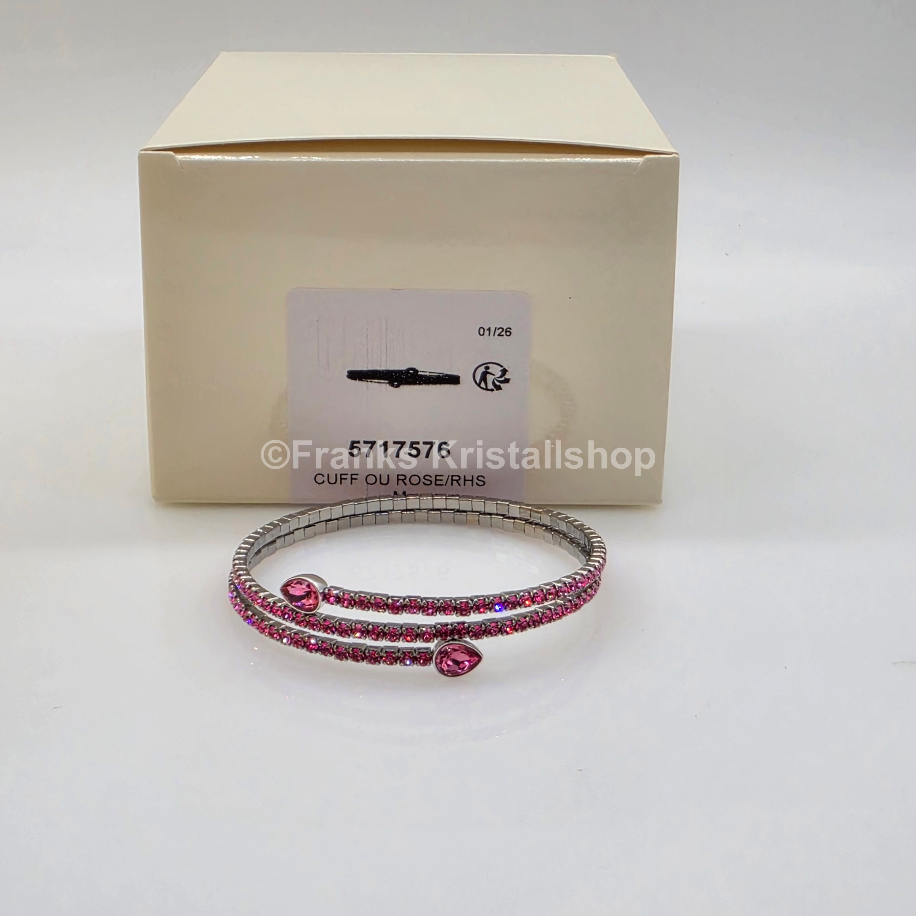 SWAROVSKI Twisty Armreif, Armband Rosa, Rhodiniert 5717576