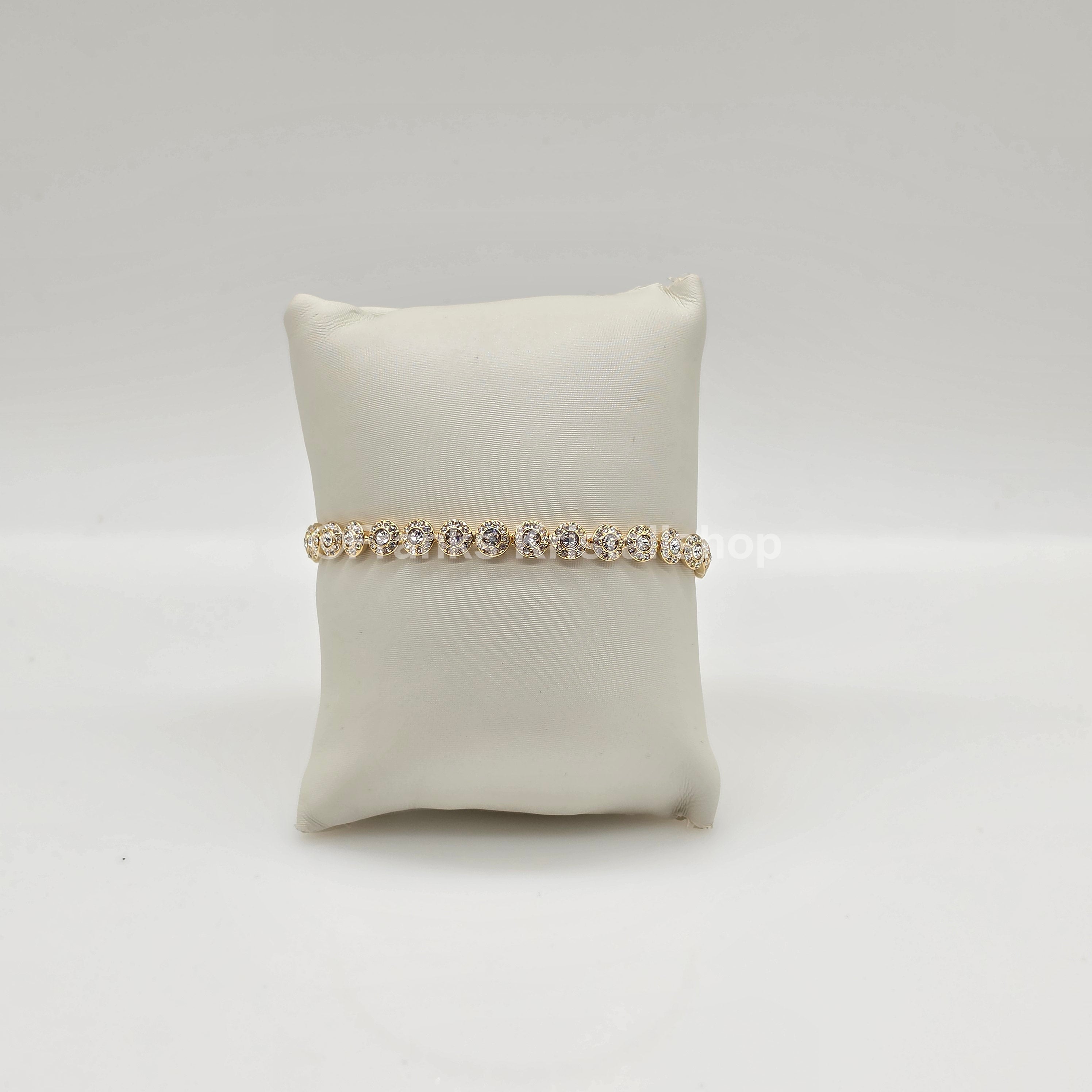 SWAROVSKI Una Angelic Armband Größe M, Weiß, Gold 5749386