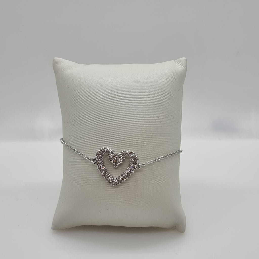 SWAROVSKI Una Herz Armband Schwanenherz Mittel Weiß Rhodiniert 5625534