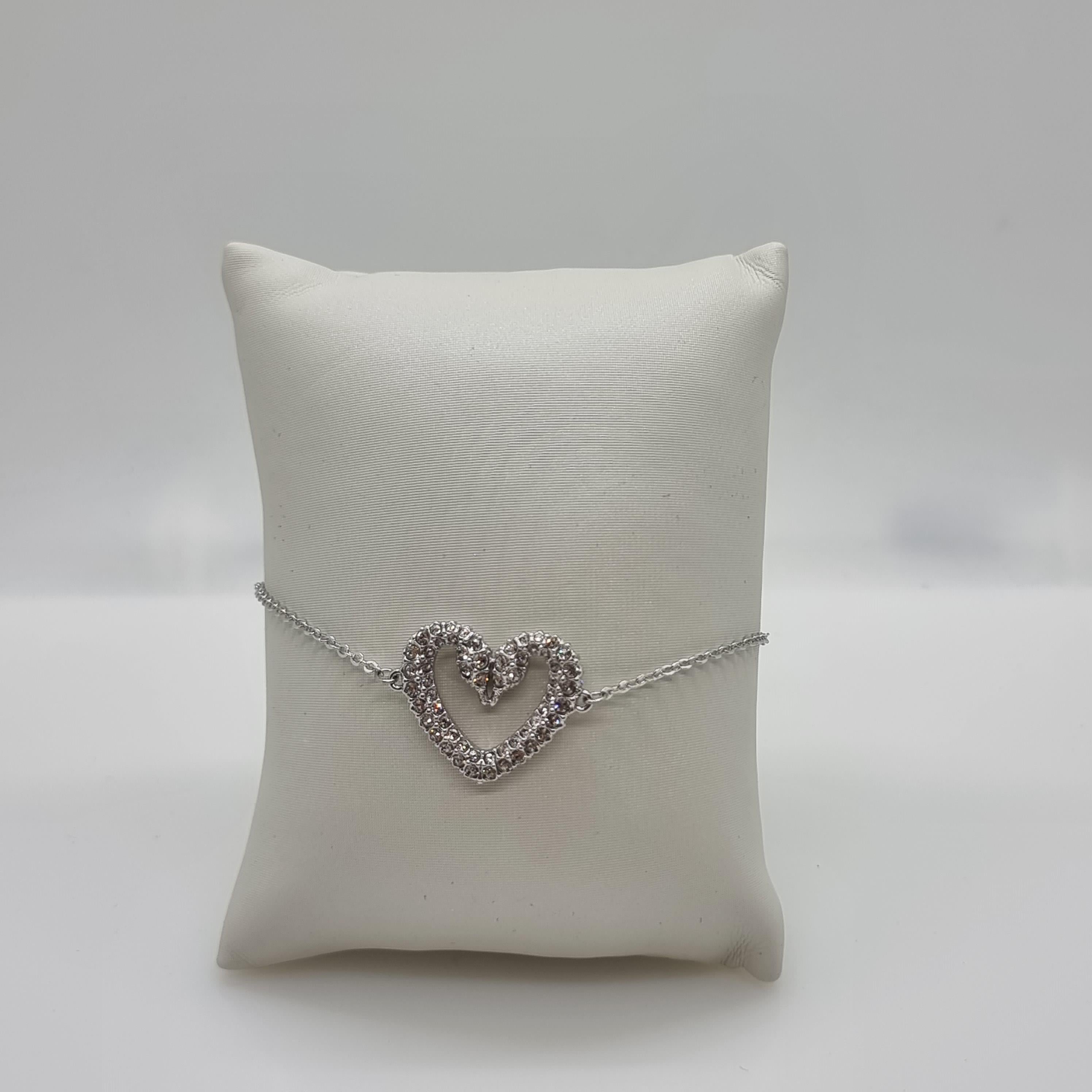 SWAROVSKI Una Herz Armband Schwanenherz Mittel Weiß Rhodiniert 5625534