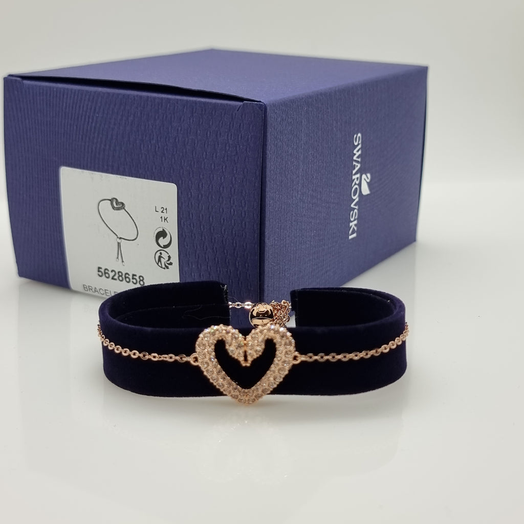 SWAROVSKI Sublima  Herz Armband Schwanenherz Mittel Weiß Roségold-Legierungsschicht 5628658