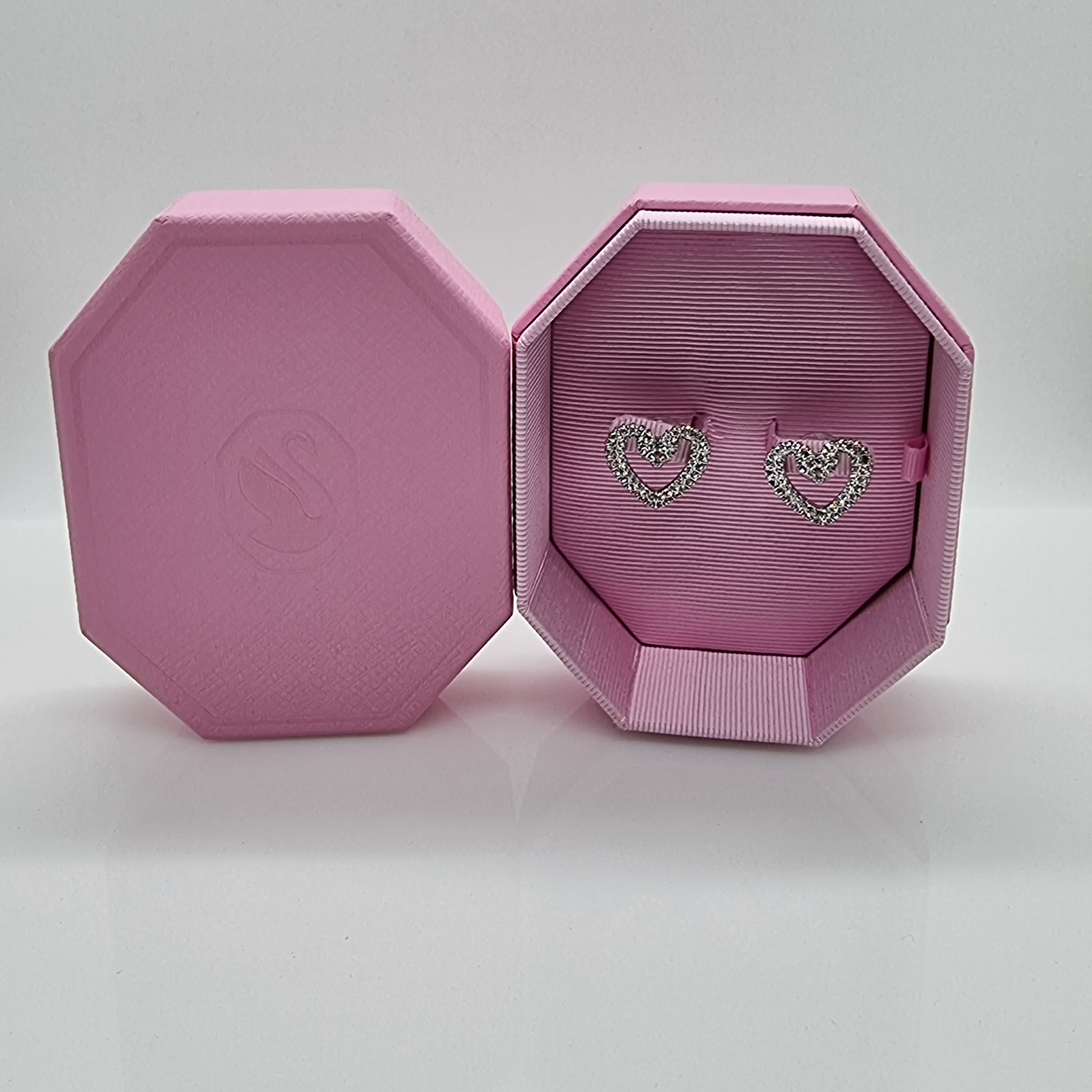 SWAROVSKI Una Herz Ohrstecker Mittel, Weiß, Rhodiniert 5625535