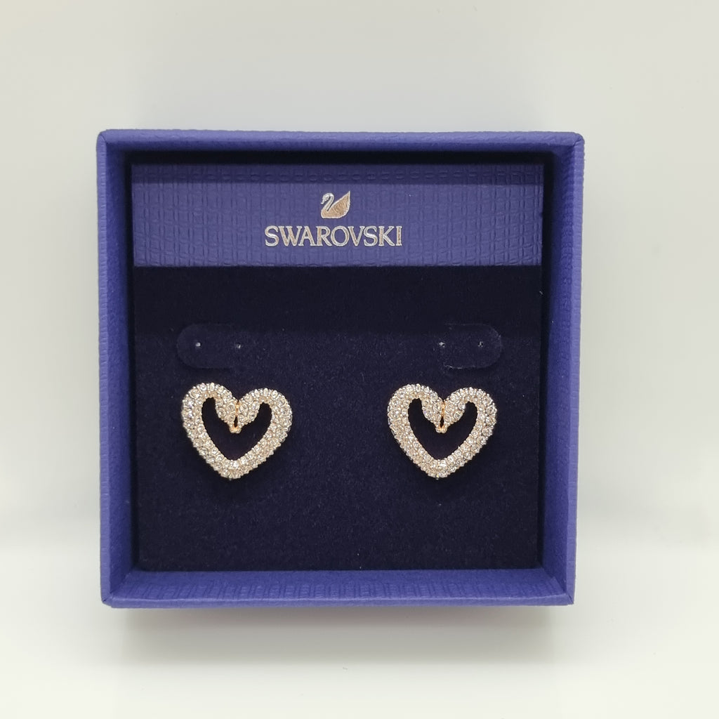 SWAROVSKI Sublima Herz Ohrstecker Mittel, Weiß, Roségold-Legierungsschicht 5628659
