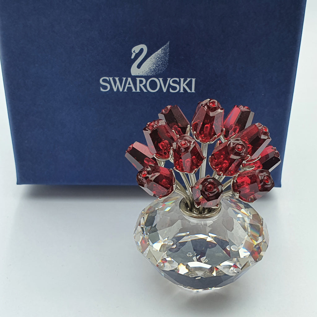 SWAROVSKI SCS Vase mit Roten Rosen Limitierte Jubiläums Edition 283394 oU