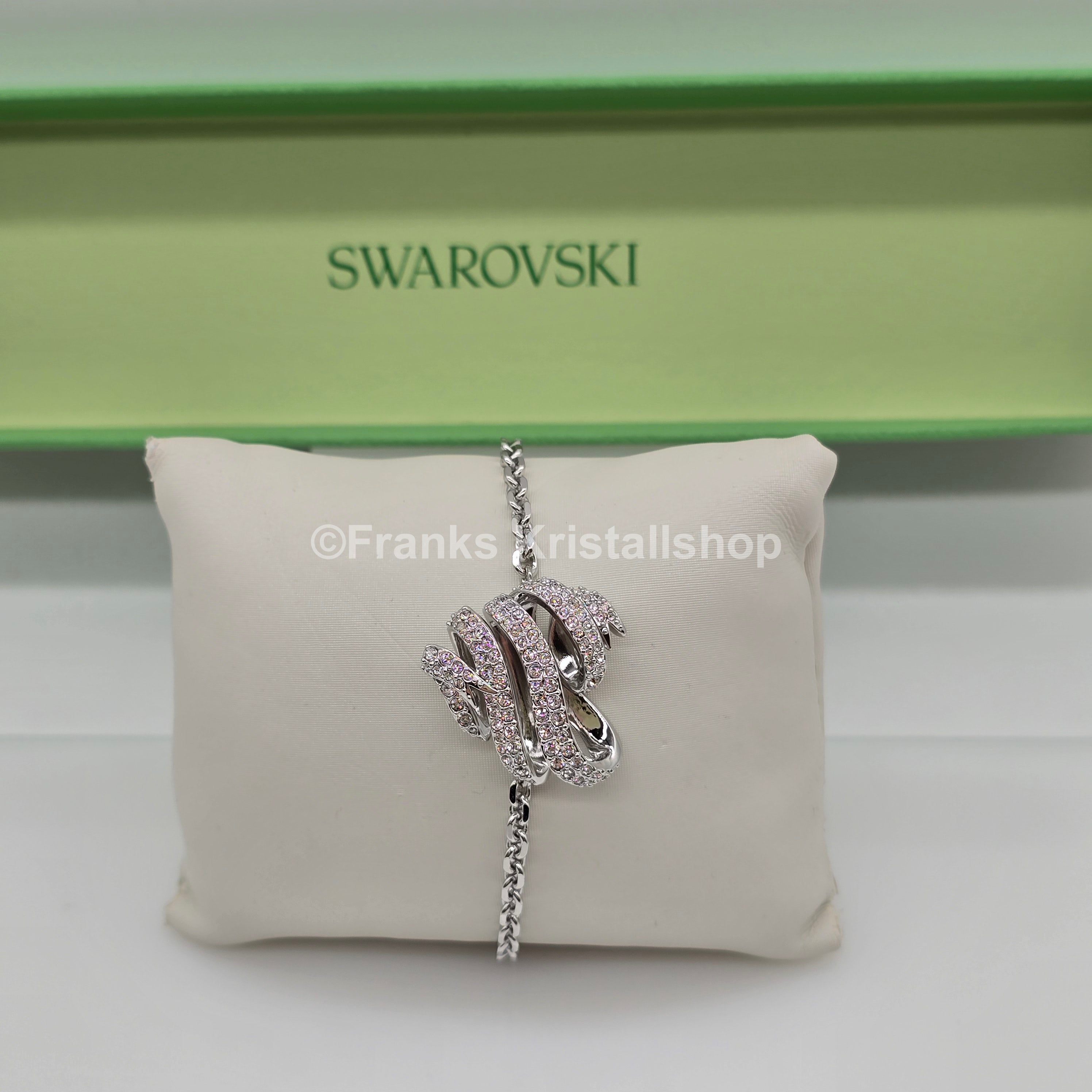 SWAROVSKI Volta Herz Armband Größe M Weiß, Rhodiniert 5652789
