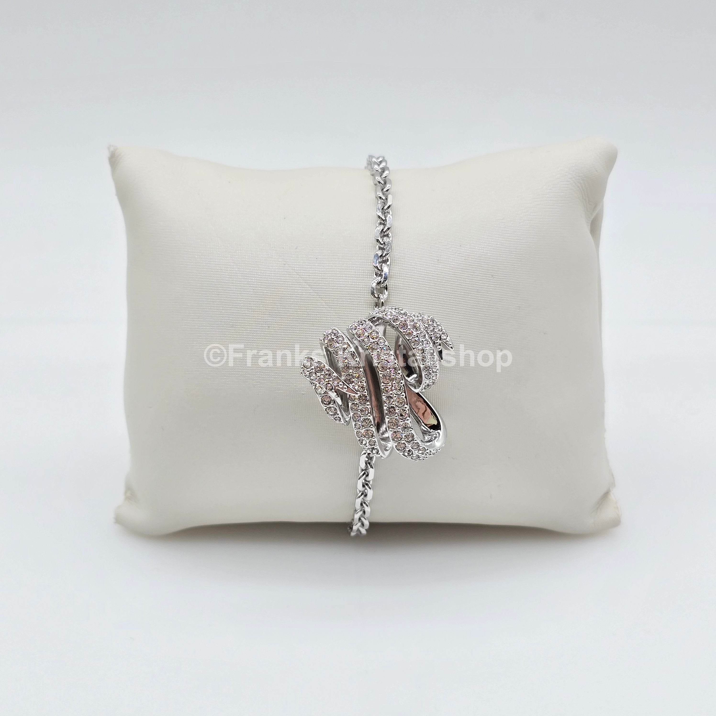SWAROVSKI Volta Herz Armband Größe M Weiß, Rhodiniert 5652789