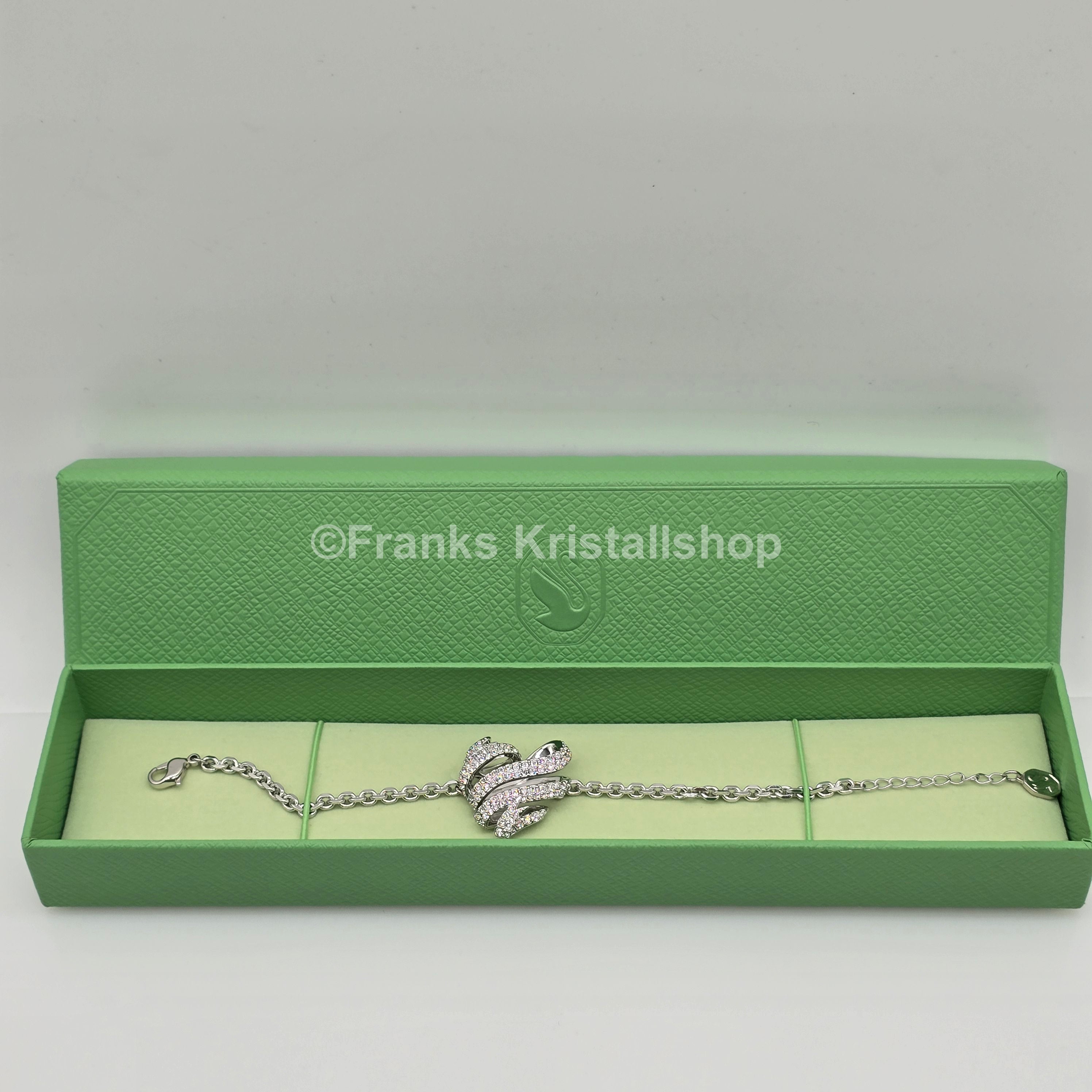 SWAROVSKI Volta Herz Armband Größe M Weiß, Rhodiniert 5652789