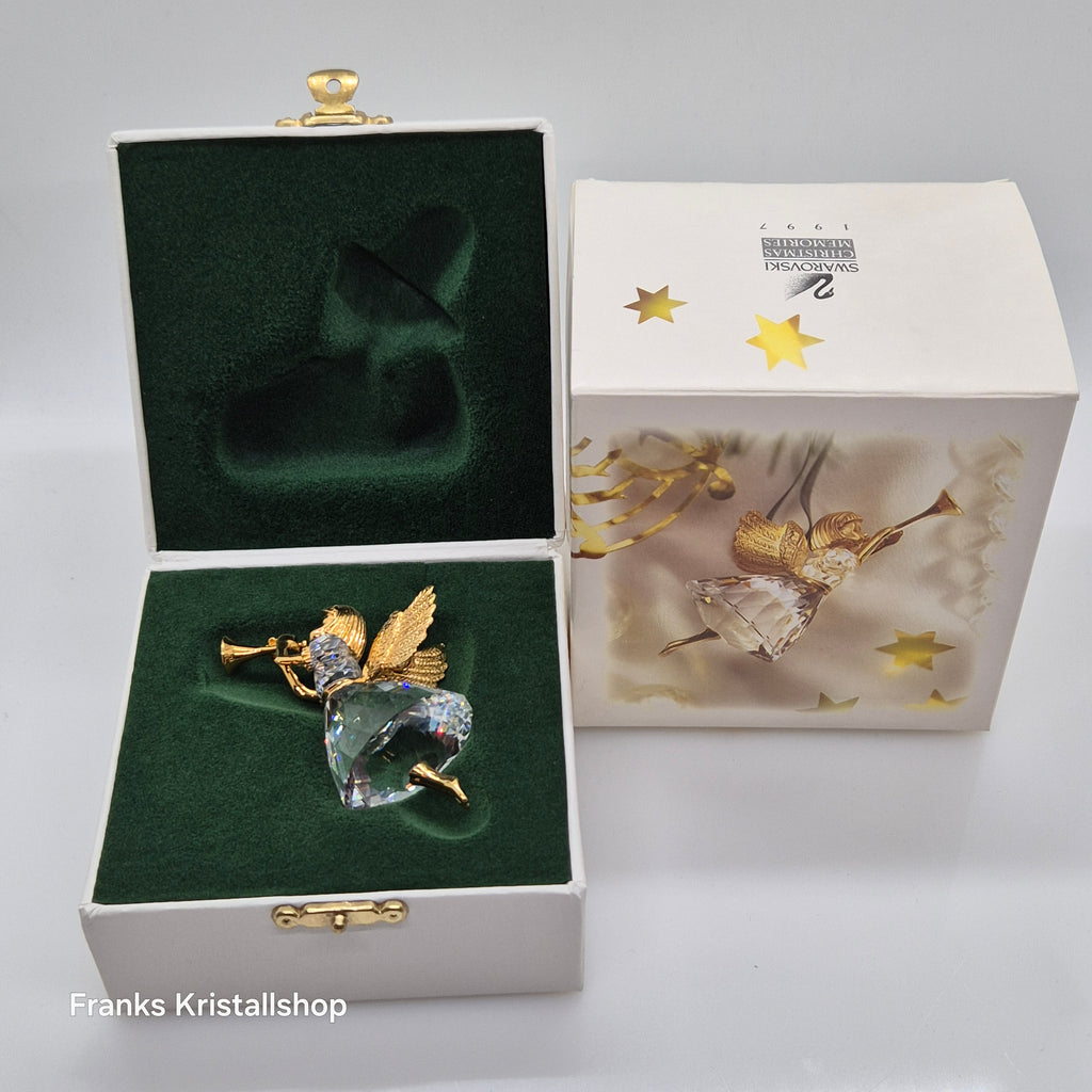 SWAROVSKI Weihnachtsengel 1997 mit Trompete Christmas Memories 211085