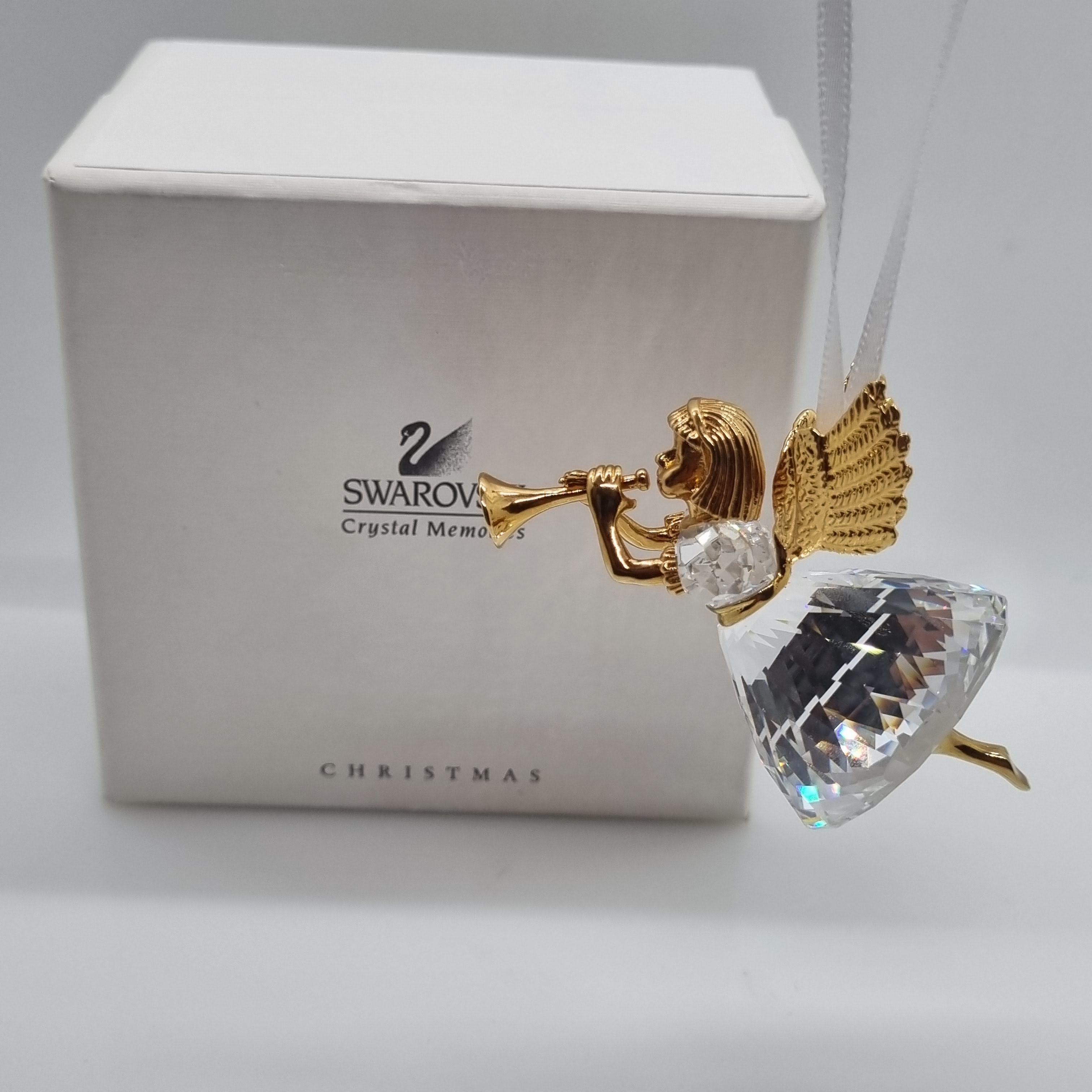 SWAROVSKI Weihnachtsengel 1997 mit Trompete Christmas Memories 211085