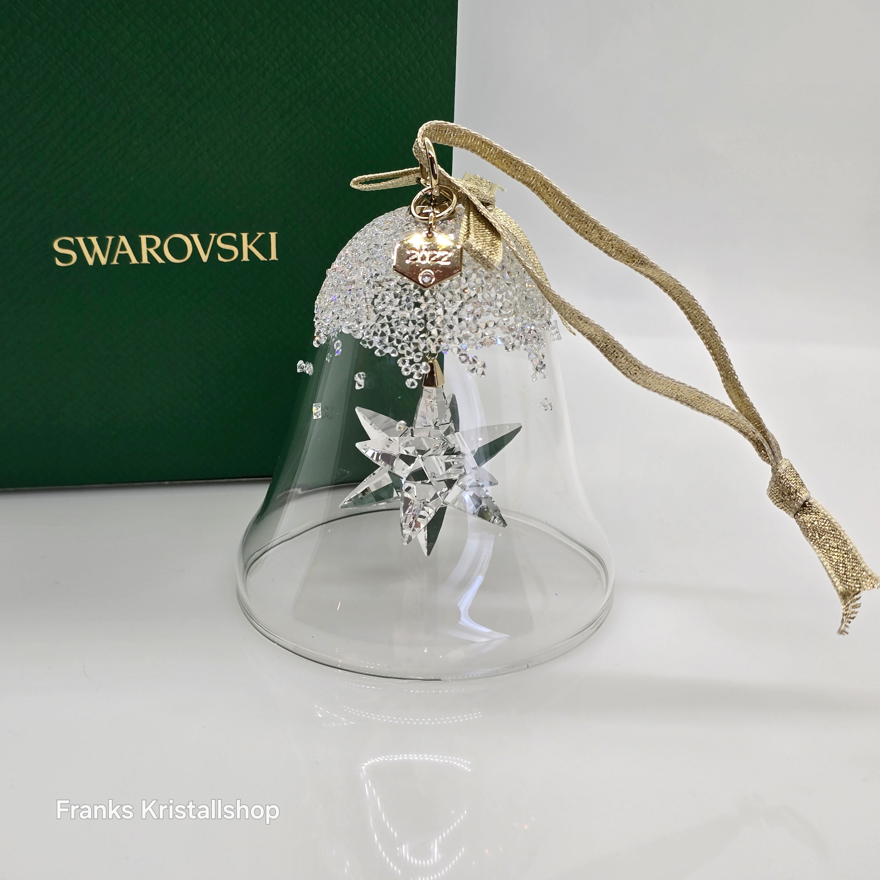 SWAROVSKI Weihnachtsglocke 2022 Groß Gold Glocke 5626007
