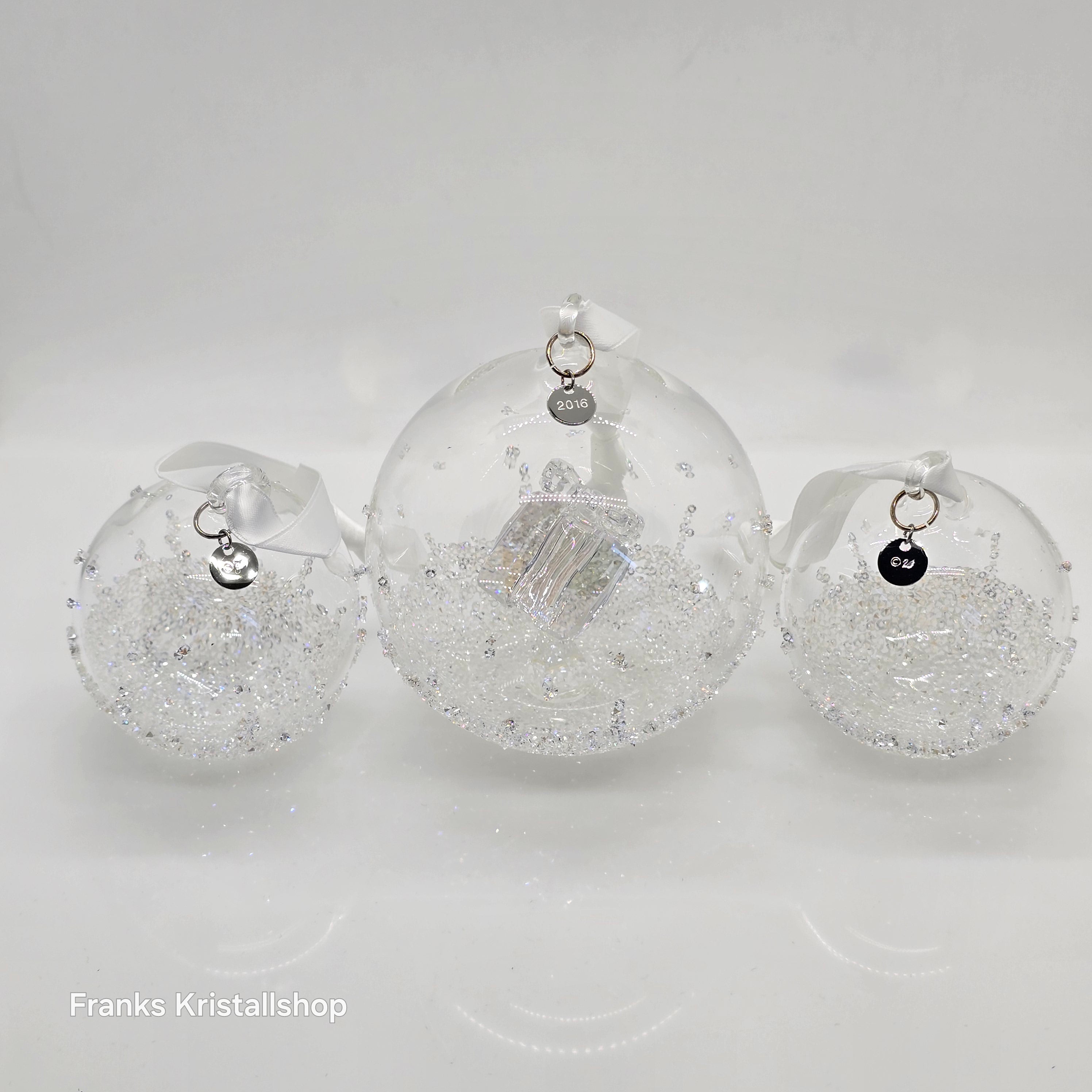 SWAROVSKI Weihnachtskugel 2016 Groß Geschenk 3er Set 5223282