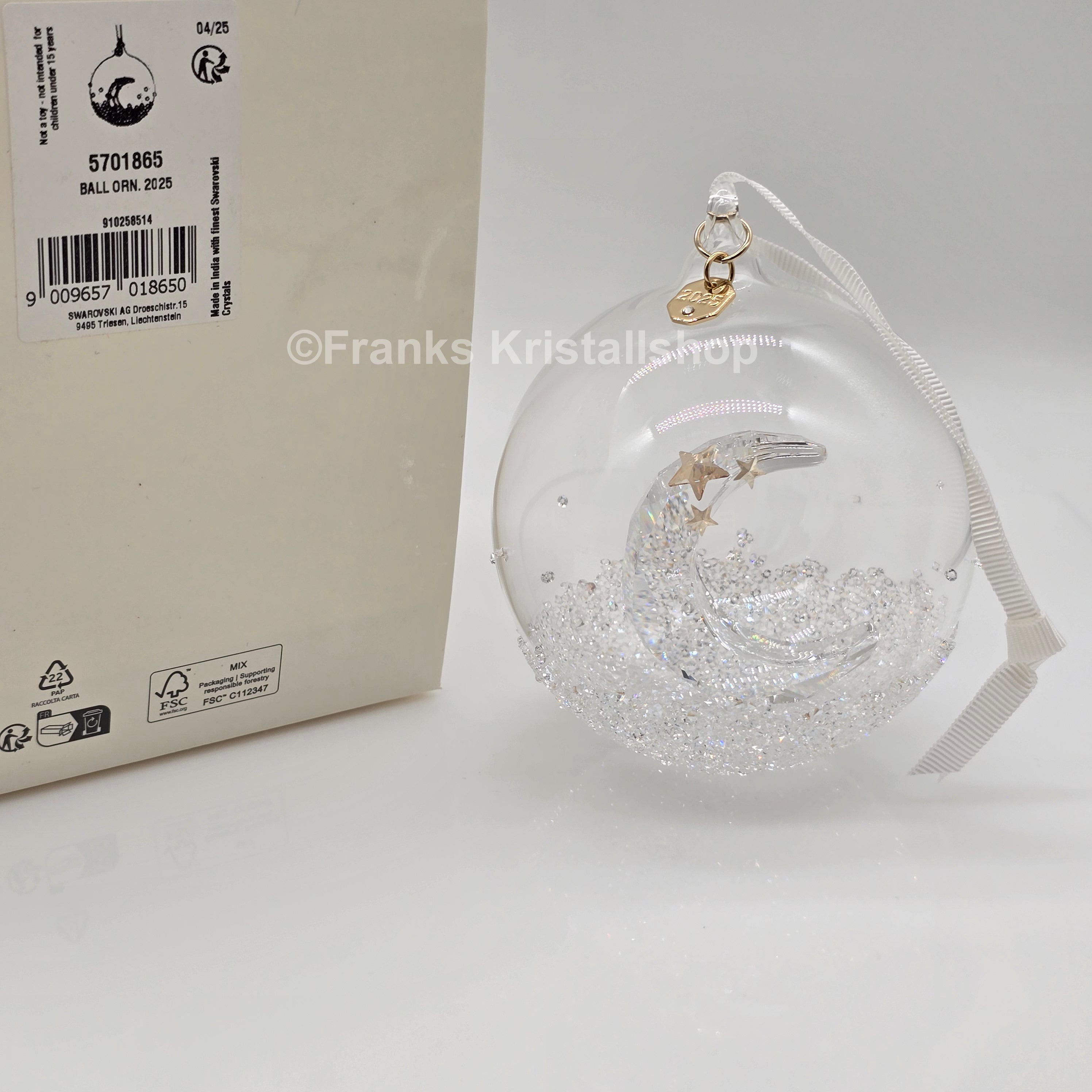 SWAROVSKI Weihnachtskugel 2025 groß Mond 5701865
