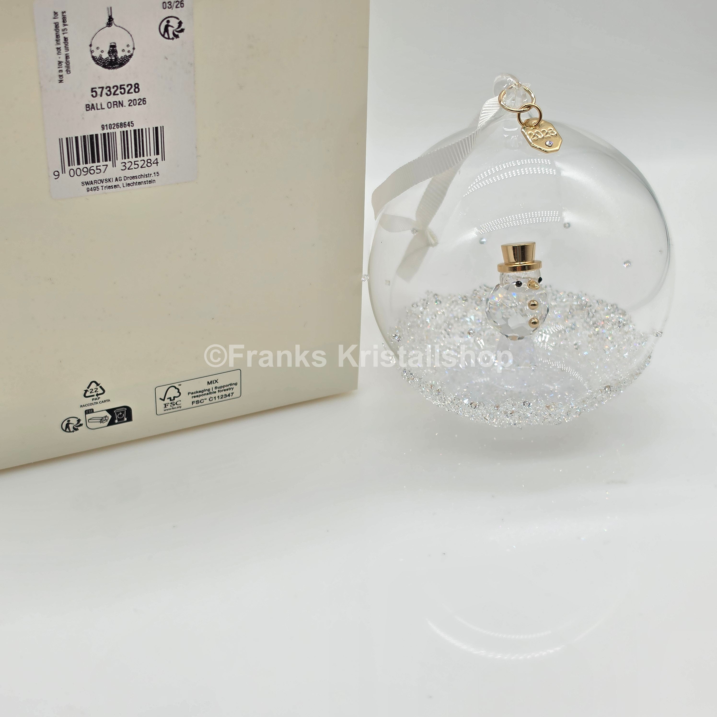 SWAROVSKI Weihnachtskugel 2026 Groß Schneemann 5732528
