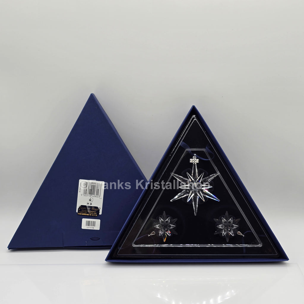 SWAROVSKI Weihnachtsstern 2005 klar 3er Set 842602