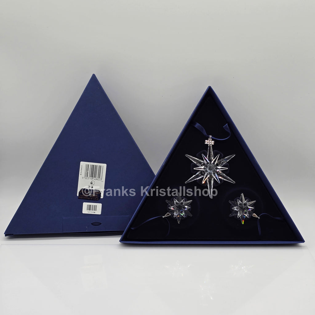 SWAROVSKI Weihnachtsstern 2005 klar 3er Set 842602