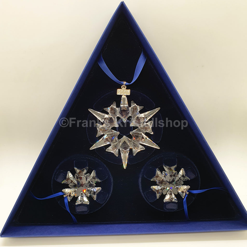 SWAROVSKI Weihnachtsstern 2007 klar 3er Set 903409
